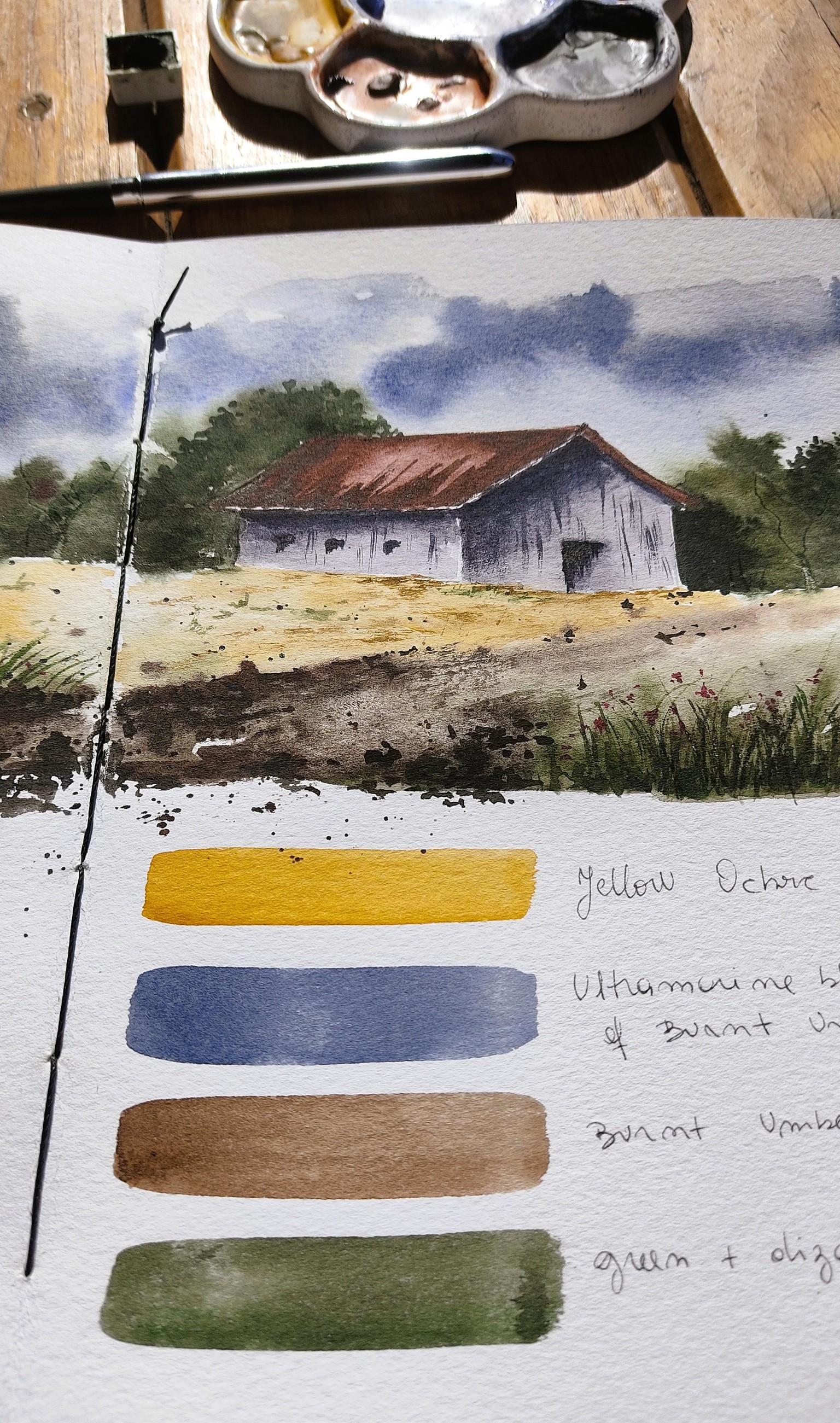 Sketchbook Series - Painting watercolor landscape studies in your watercolor journal - image 2 - student project