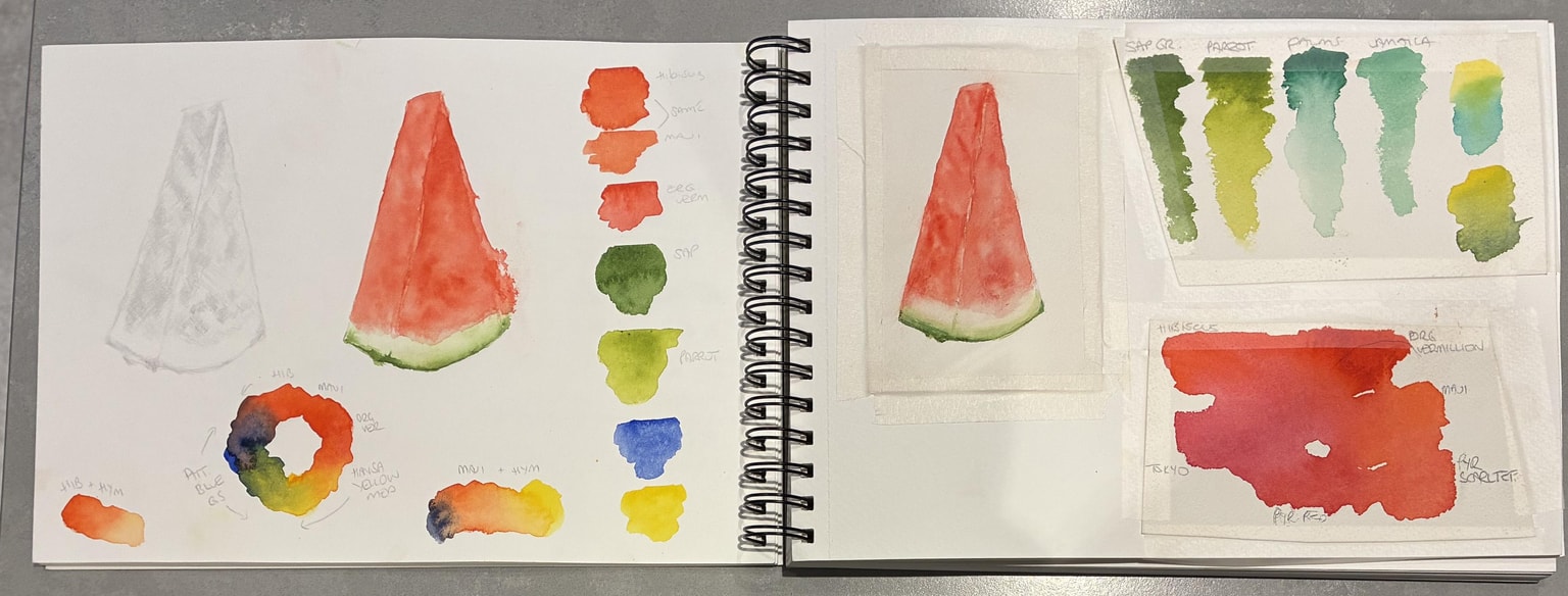 Watercolor sketchbook practice - beautiful fruit! - image 1 - student project