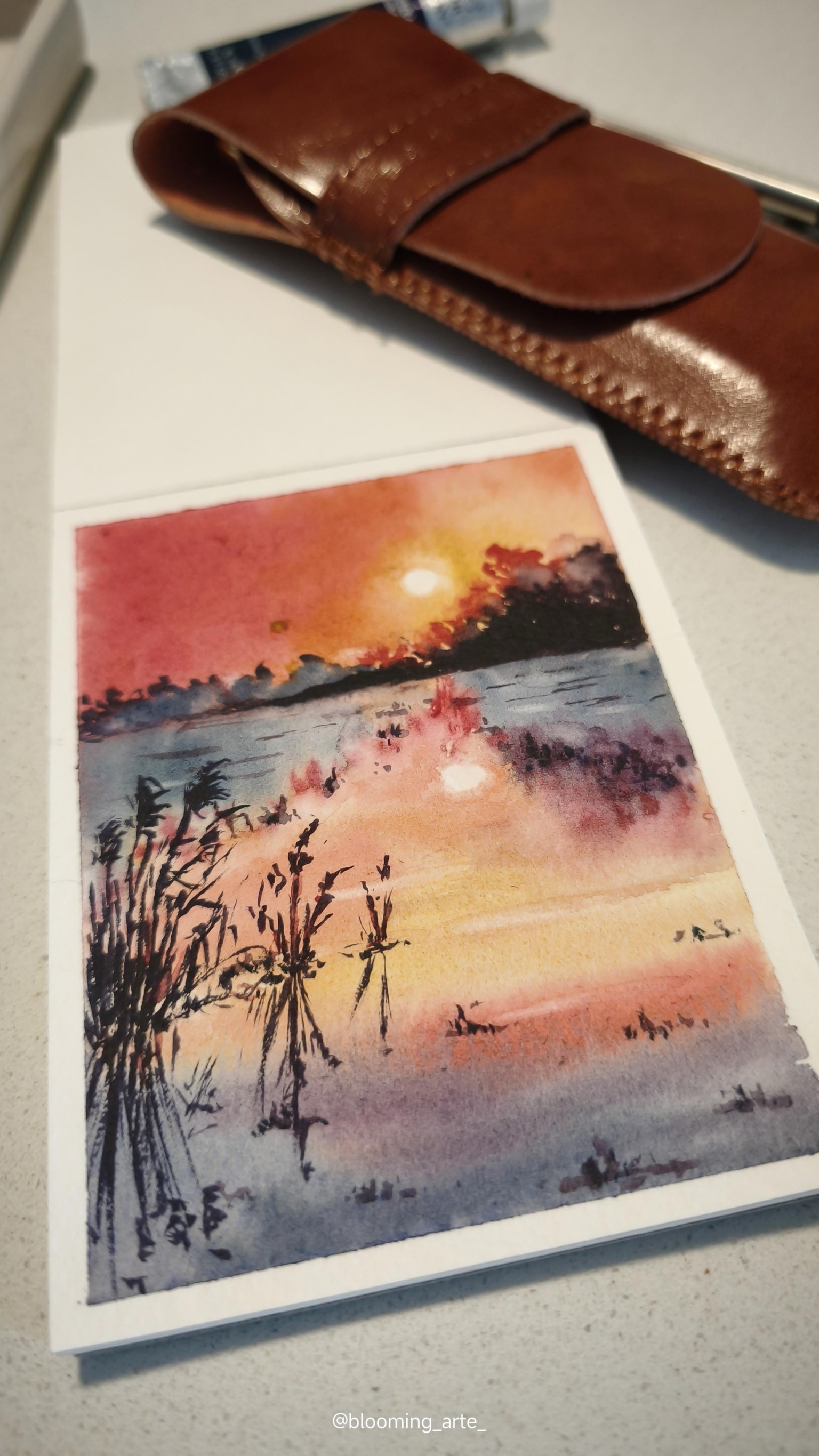 Atmospheric sunset landscape - image 3 - student project
