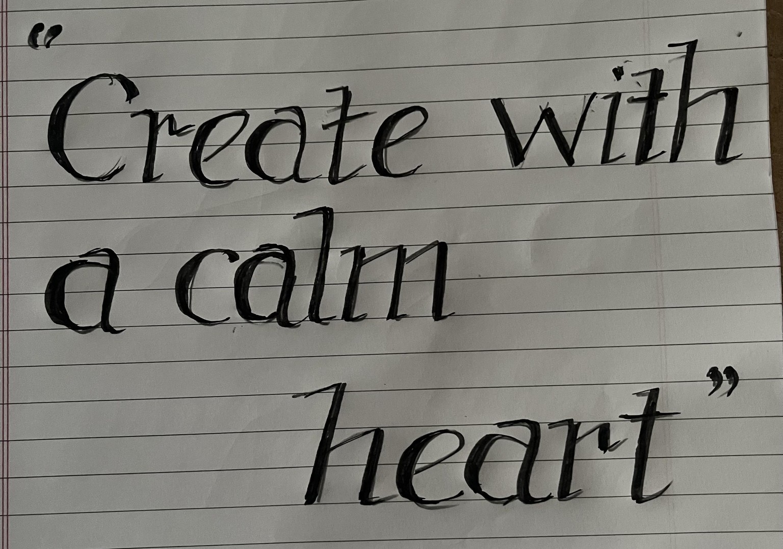 Create with a calm heart - image 1 - student project