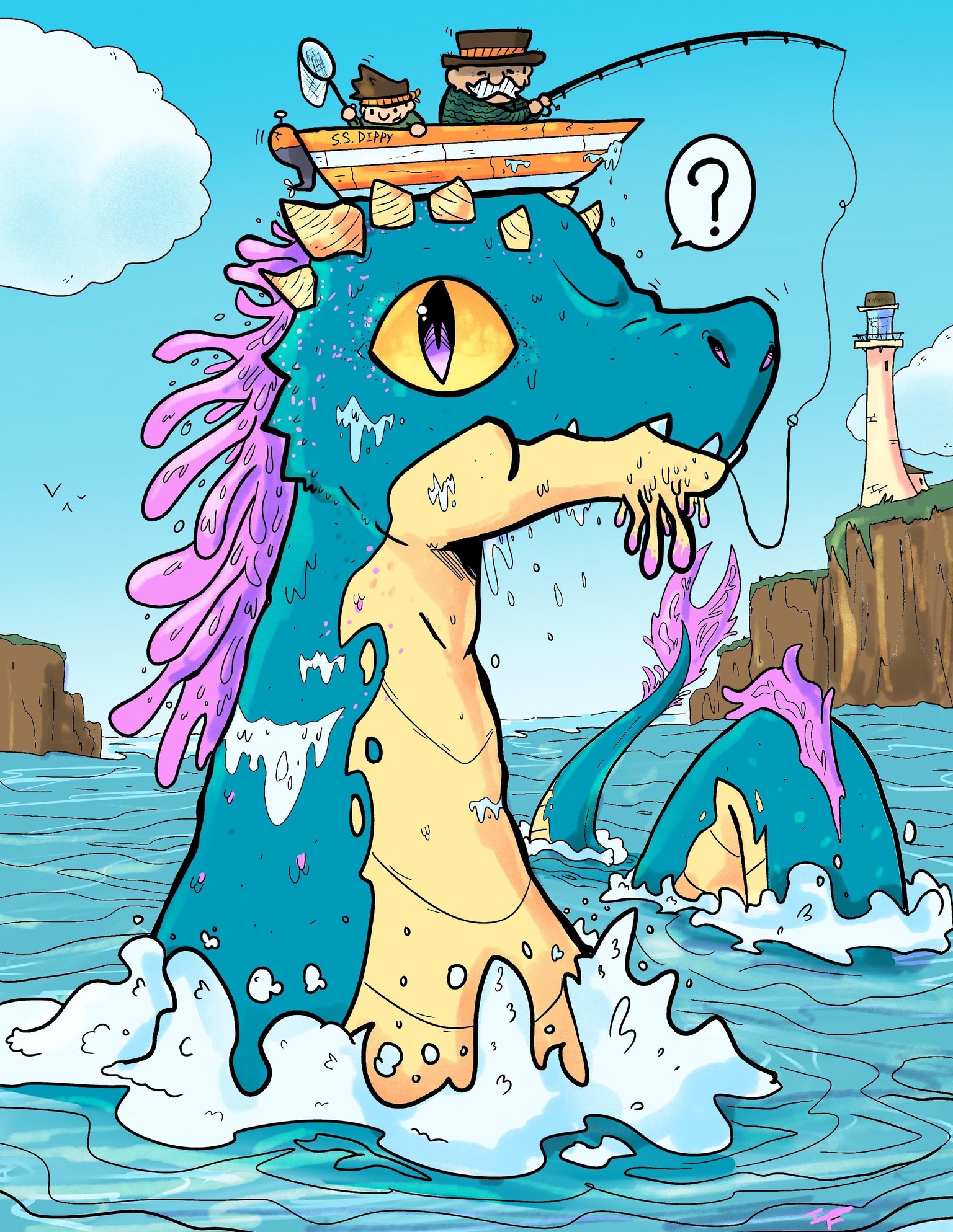Catch of the day coloring page - image 2 - student project
