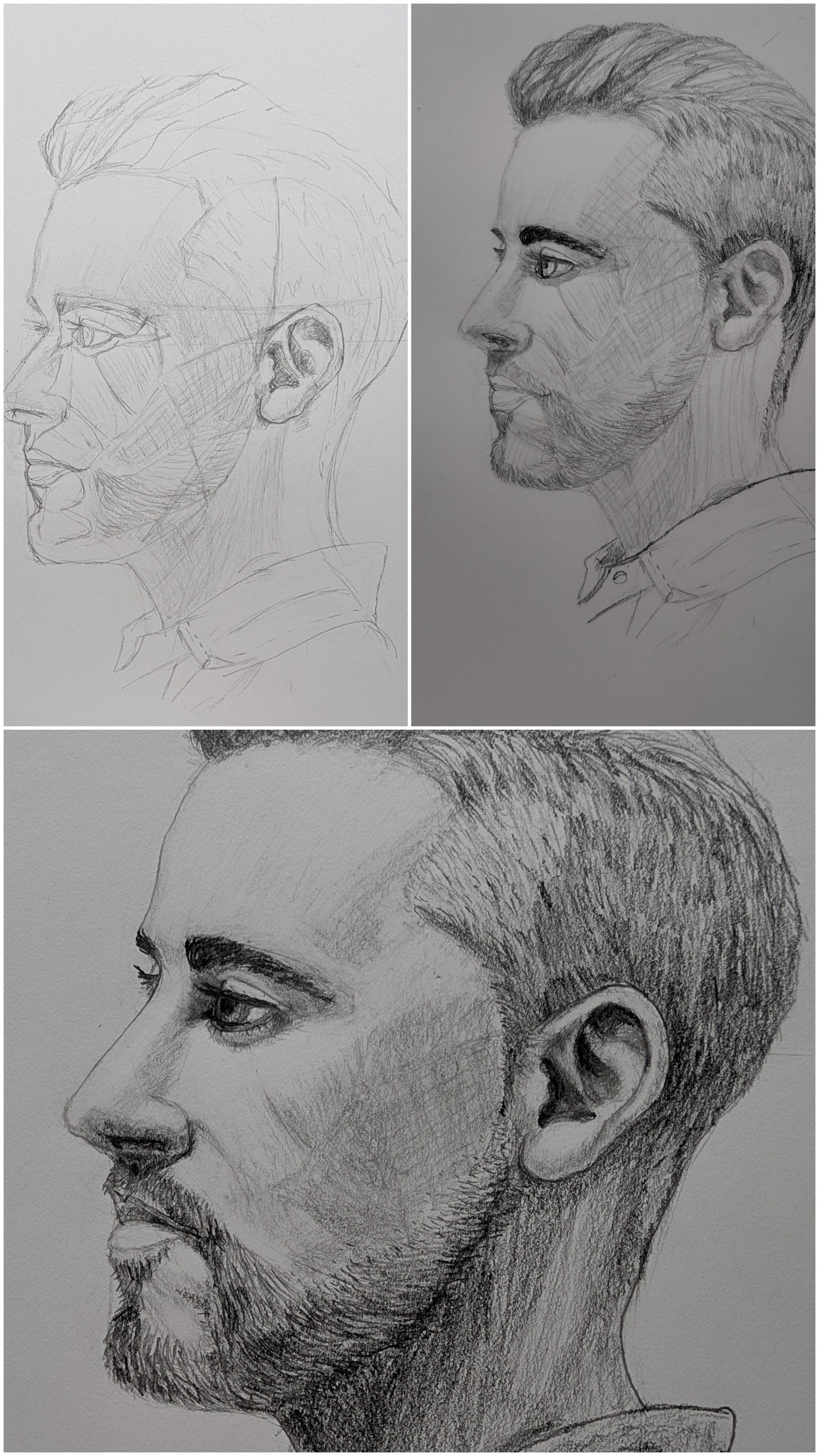 Draw a Portrait using Loomis Head and Asaro Method - image 2 - student project