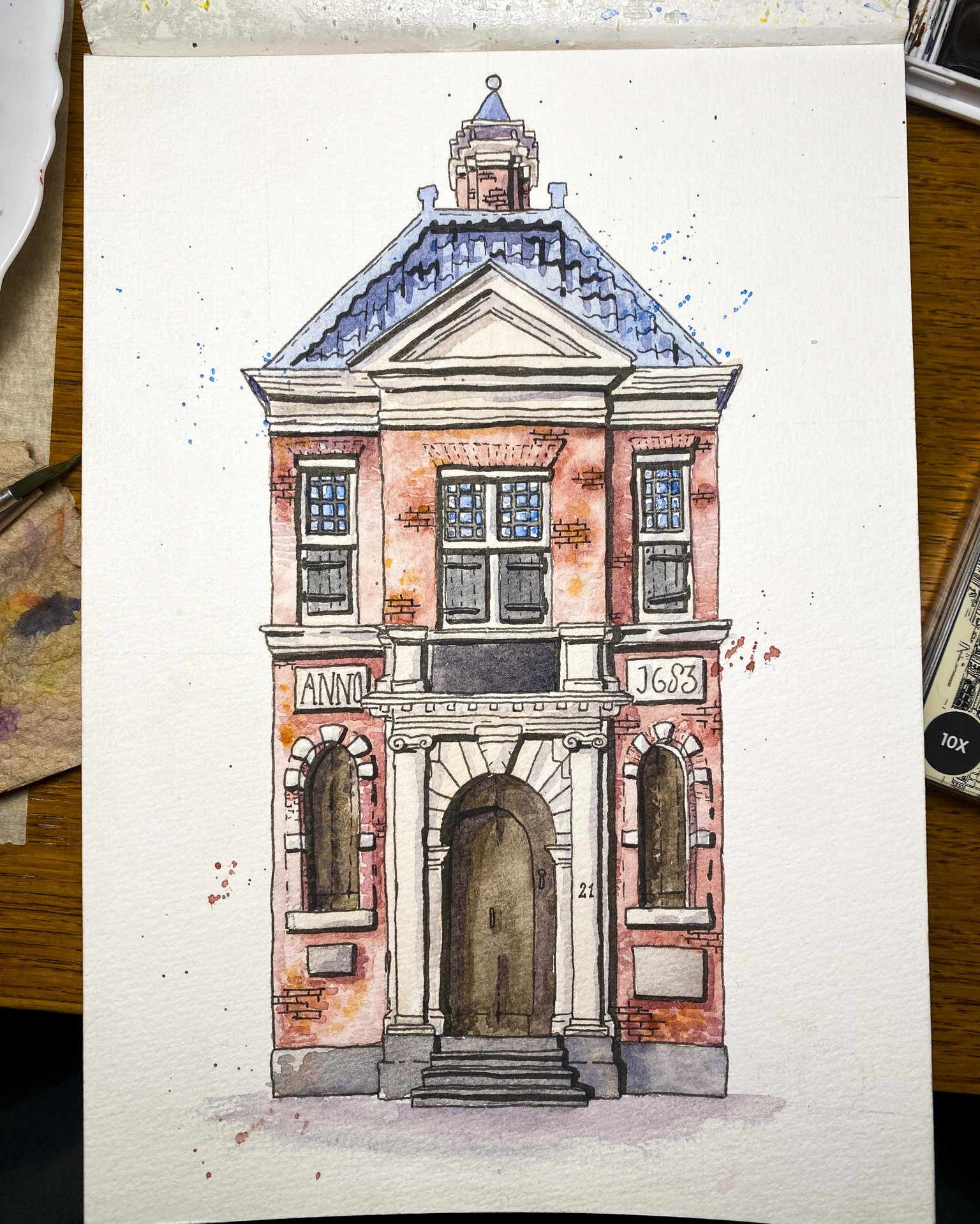 Urban Sketching: Jan Pesijnshof - image 1 - student project