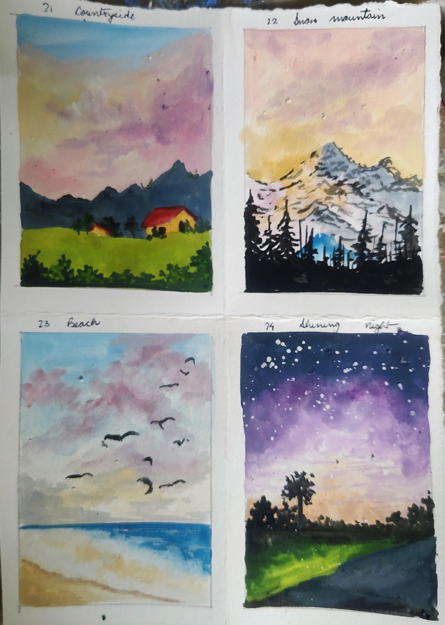 Mini gouache painting with Umashree - image 3 - student project
