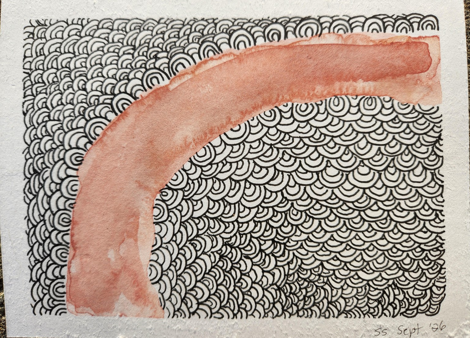 One Color, One Pattern, Tiny Sketchbook Paintings - image 2 - student project