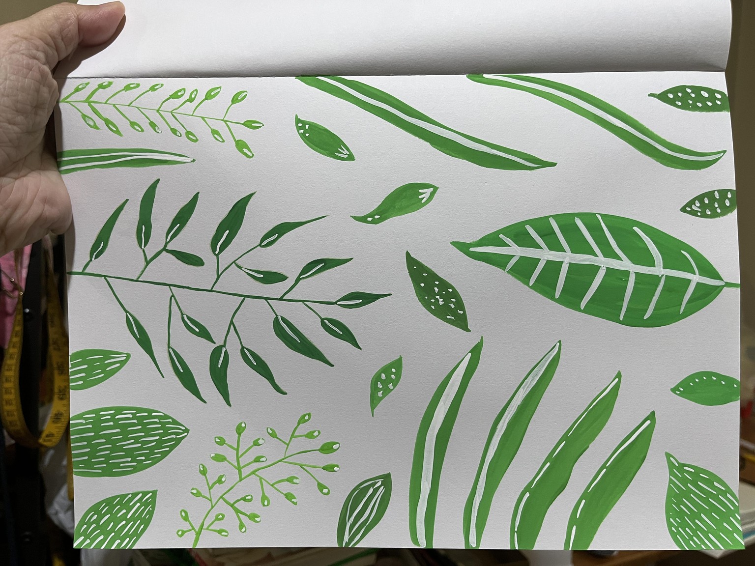 Gouache Leaves - image 2 - student project