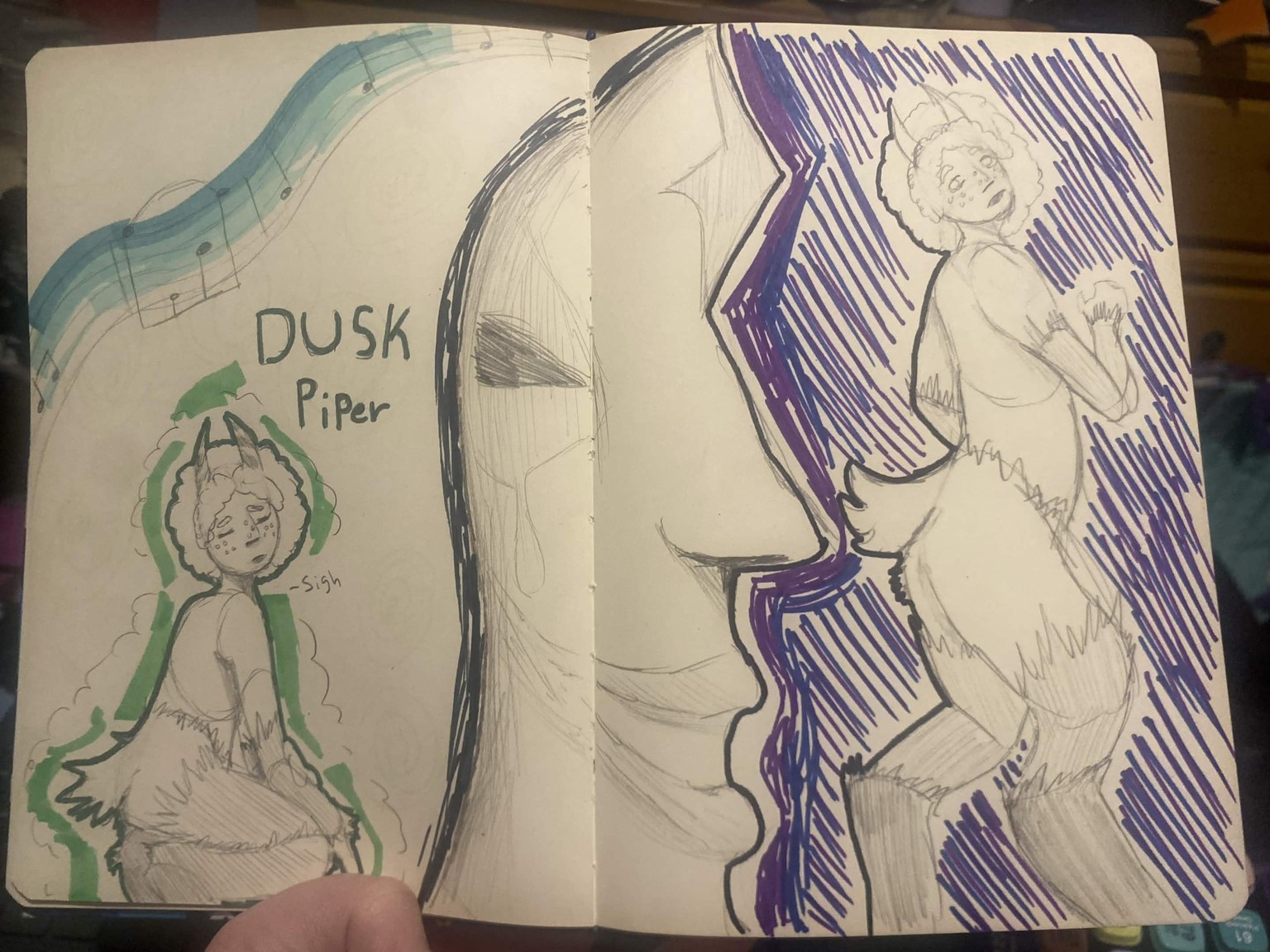 Dusk Piper: My bard Satyr - image 1 - student project