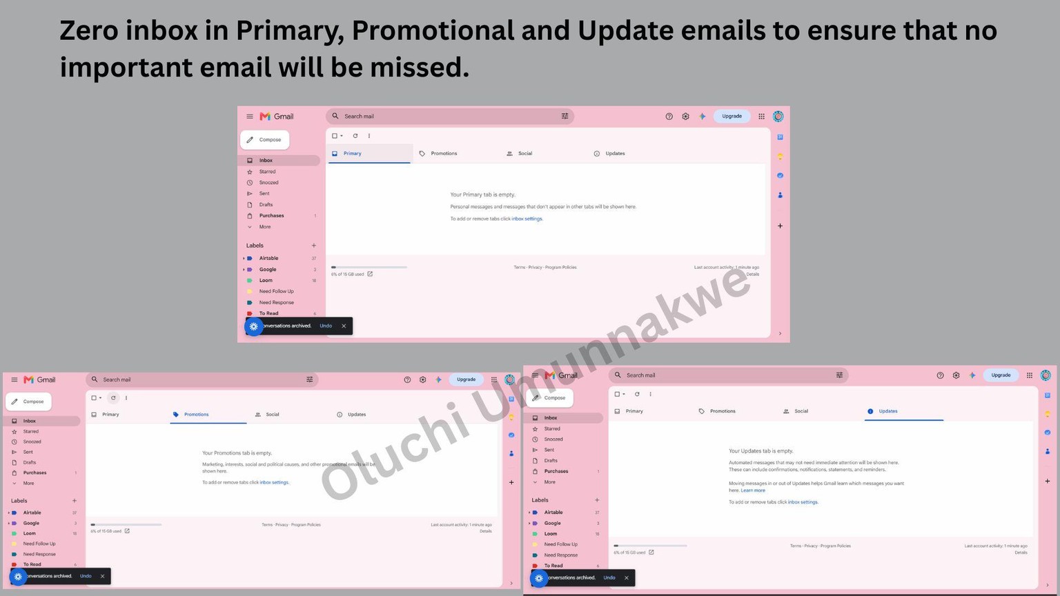 Inbox Management for my Client Amara - image 5 - student project