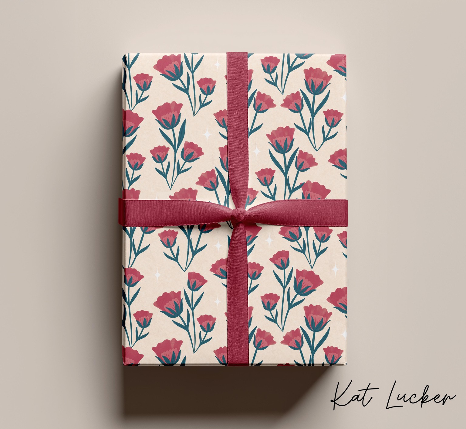 Flower Pattern Wrapping Paper - image 3 - student project