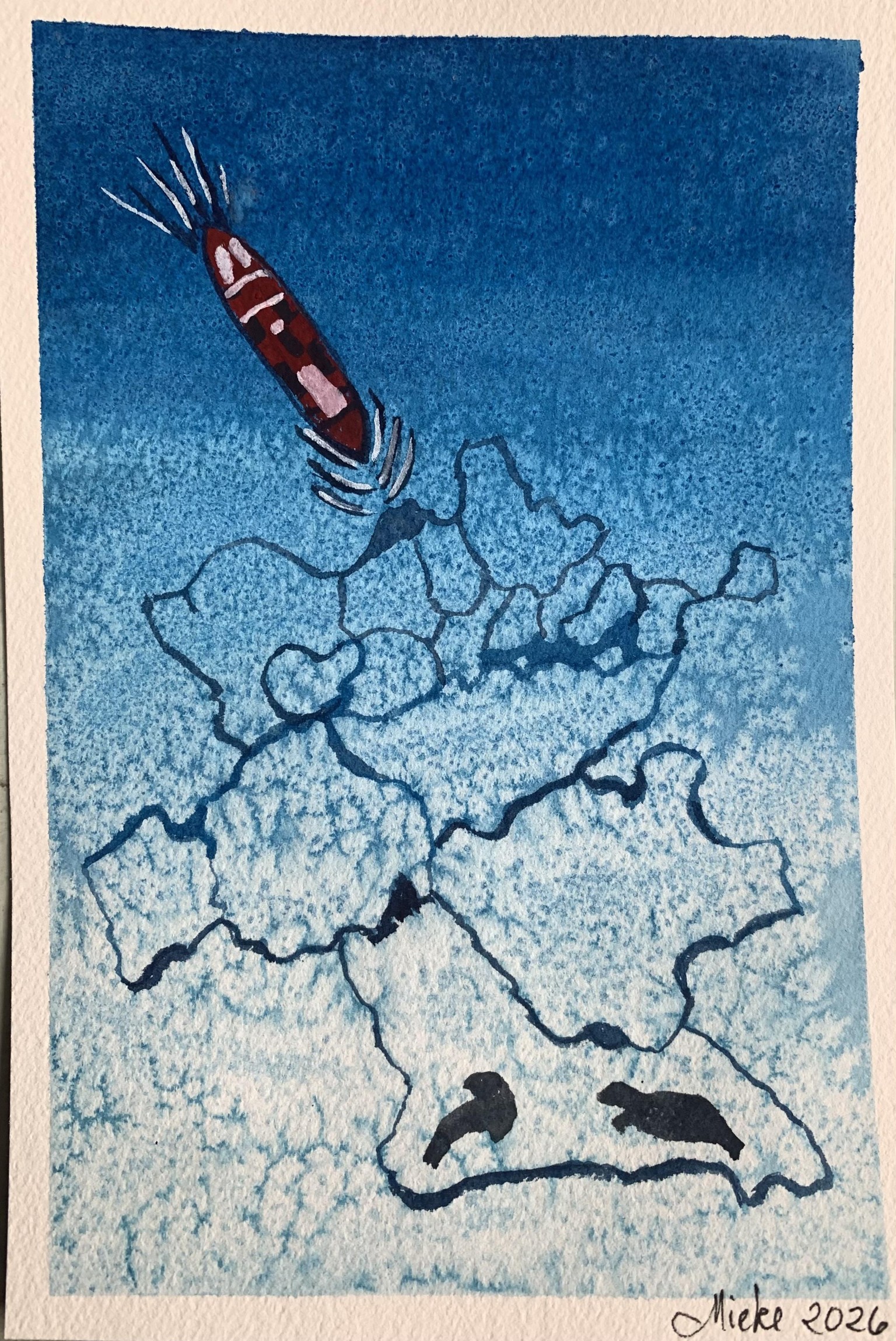 Salt Textures in Watercolour - image 2 - student project