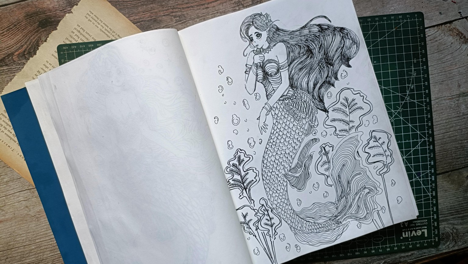 Mermaid ink art - image 7 - student project