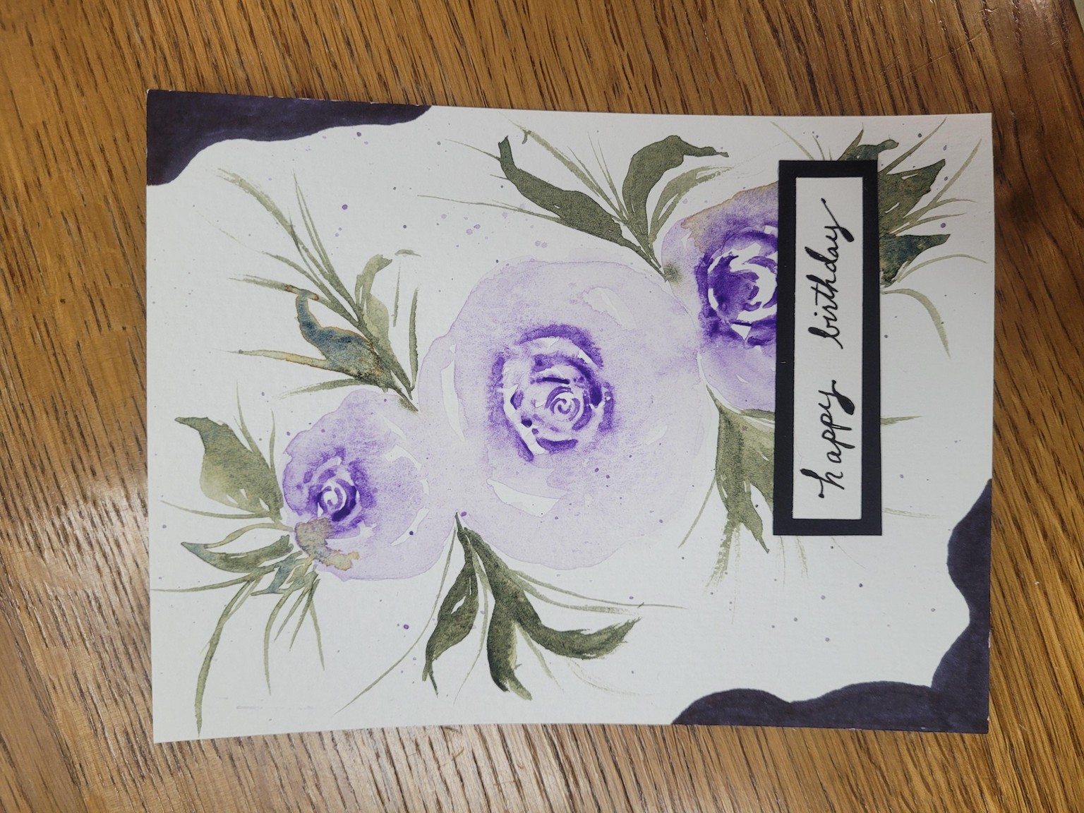 Watercolor birthday card - image 1 - student project