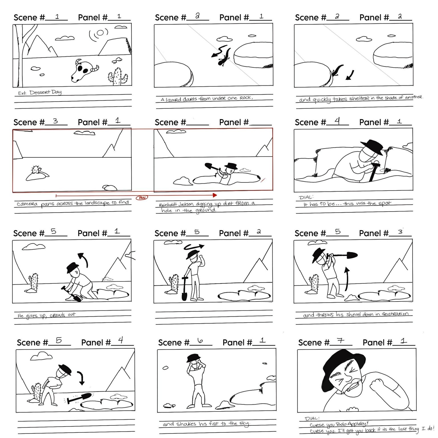 Desert Sequence Storyboard - image 1 - student project