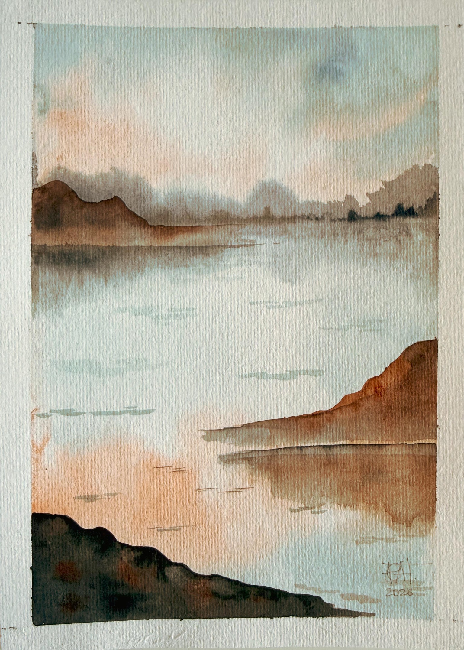 Watercolor Mountain Landscape - image 1 - student project