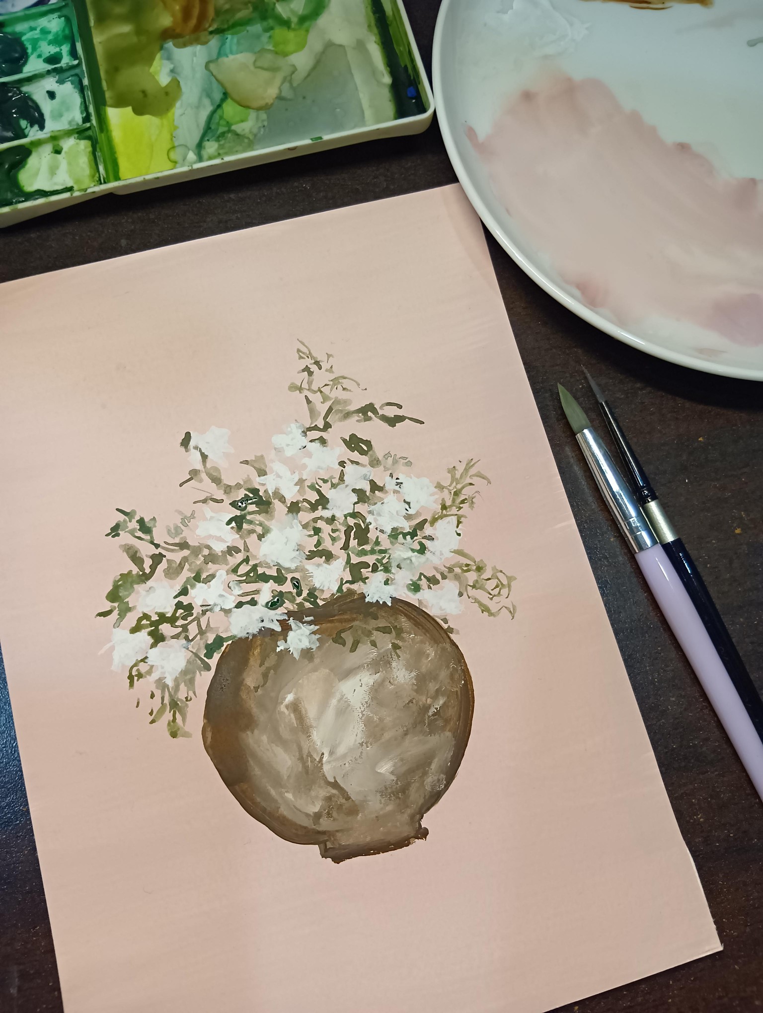 Expressive florals in small pots - image 1 - student project