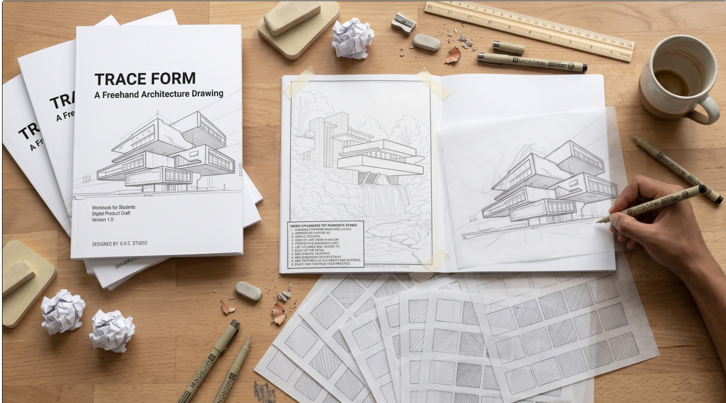 Architectural Tracing Workbook Freehand Drawing Practice for Architecture Students - image 1 - student project