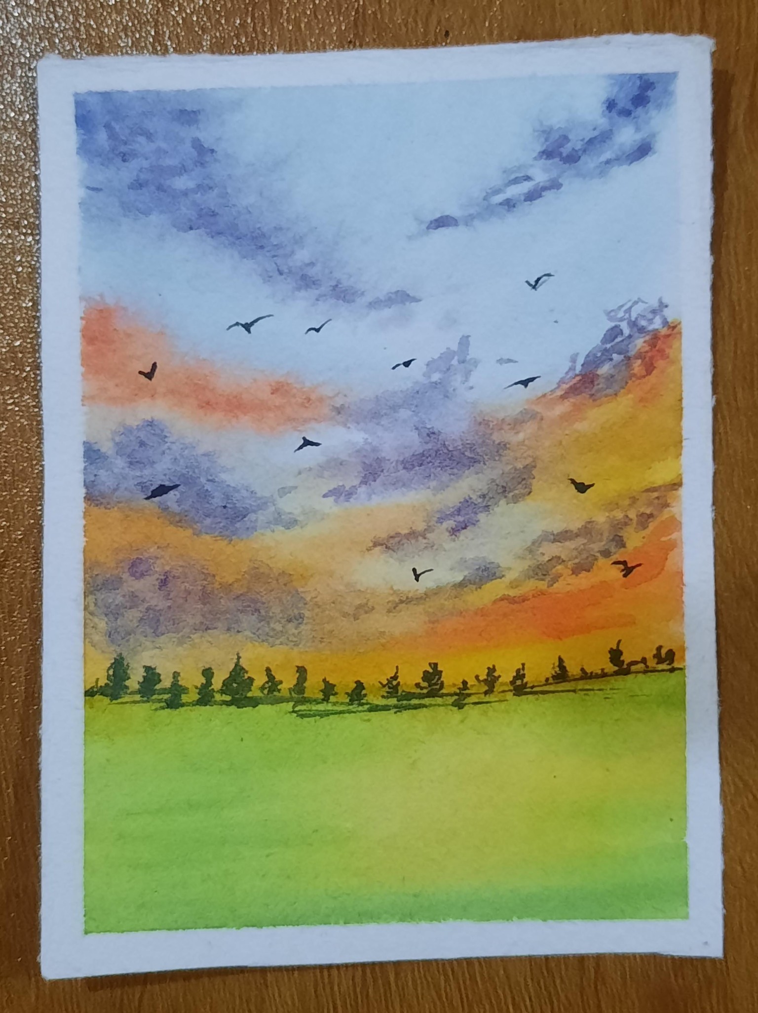 Watercolour Clouds - image 2 - student project