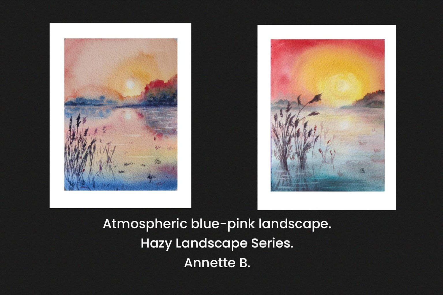 Atmospheric blue-pink landscape - image 1 - student project