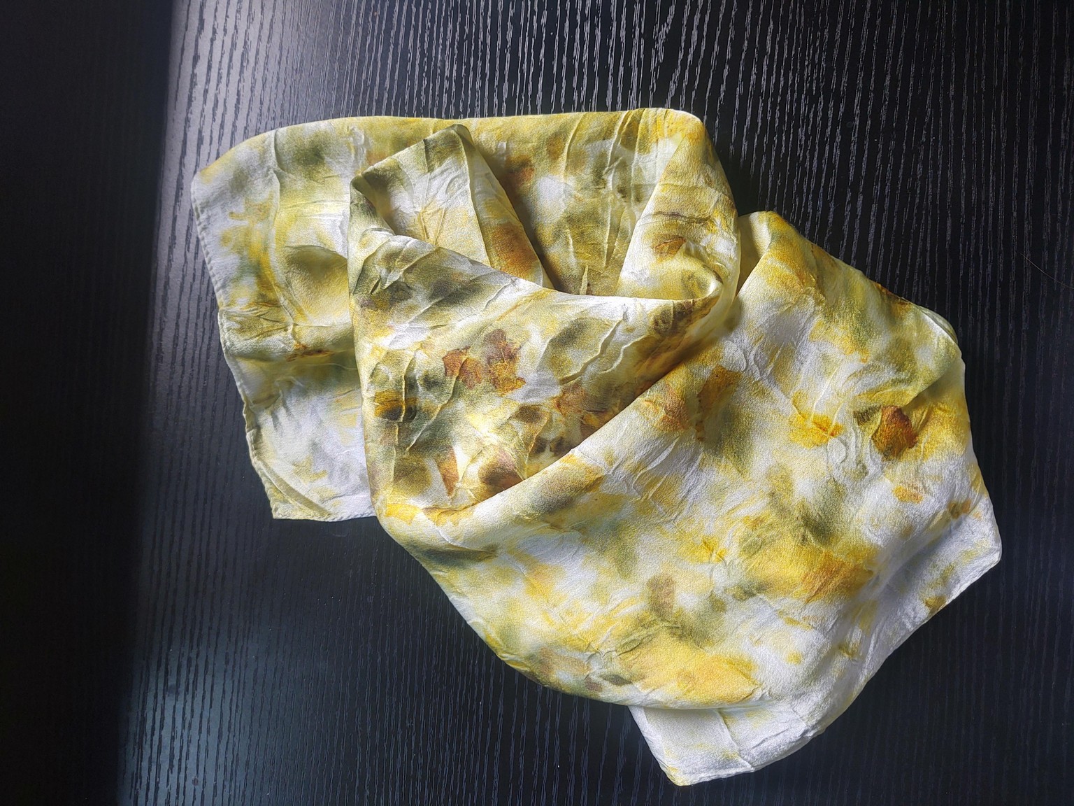 Silk Square Dyed with Onion Skin - image 1 - student project