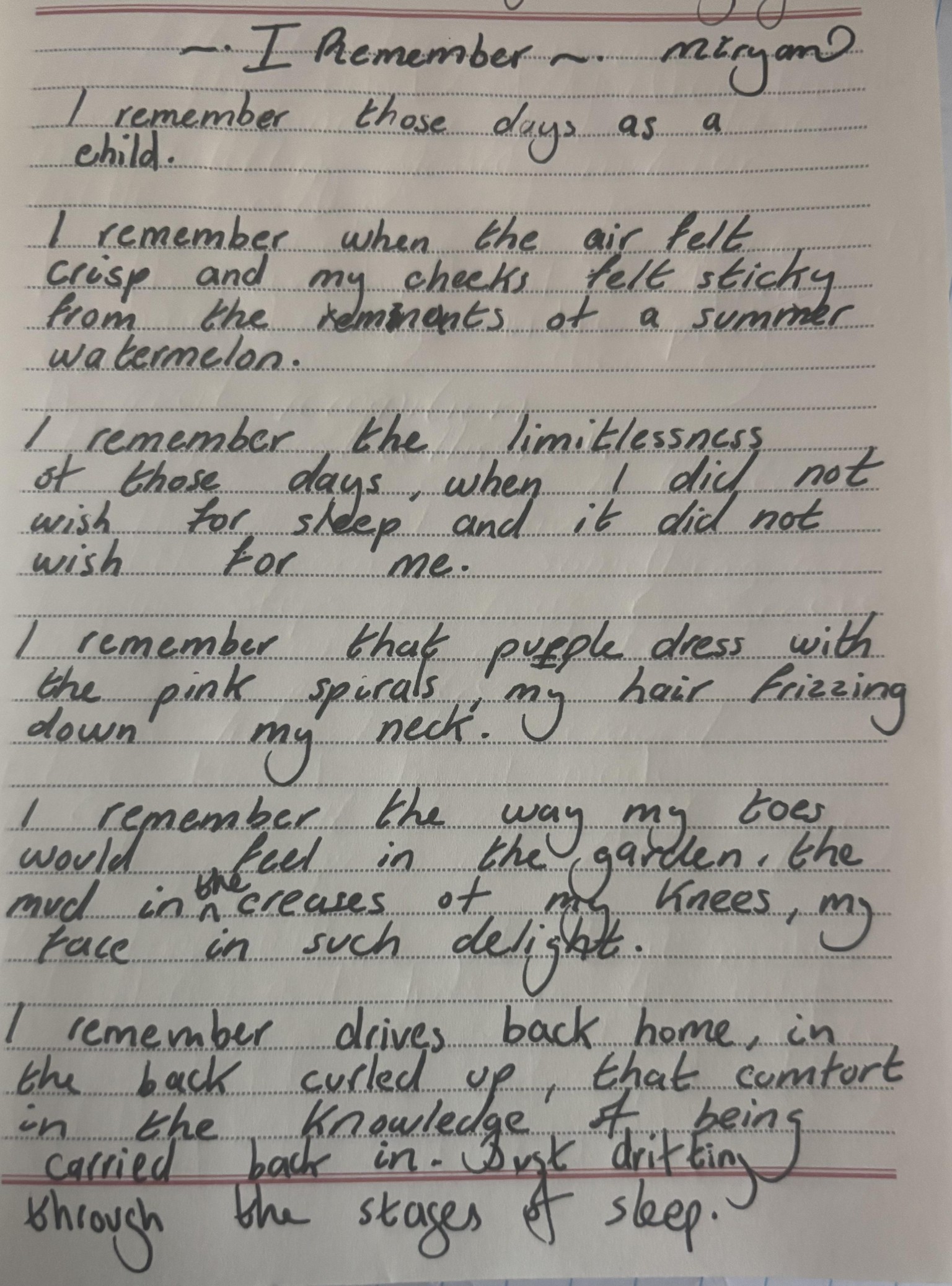 I remember. .. .. .. - image 1 - student project