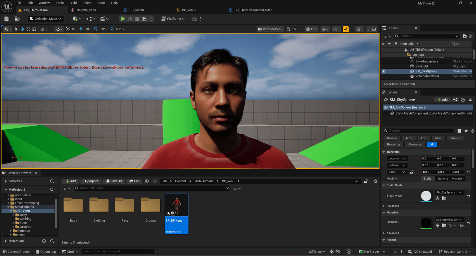 creating my own avatar in unreal engine - image 1 - student project