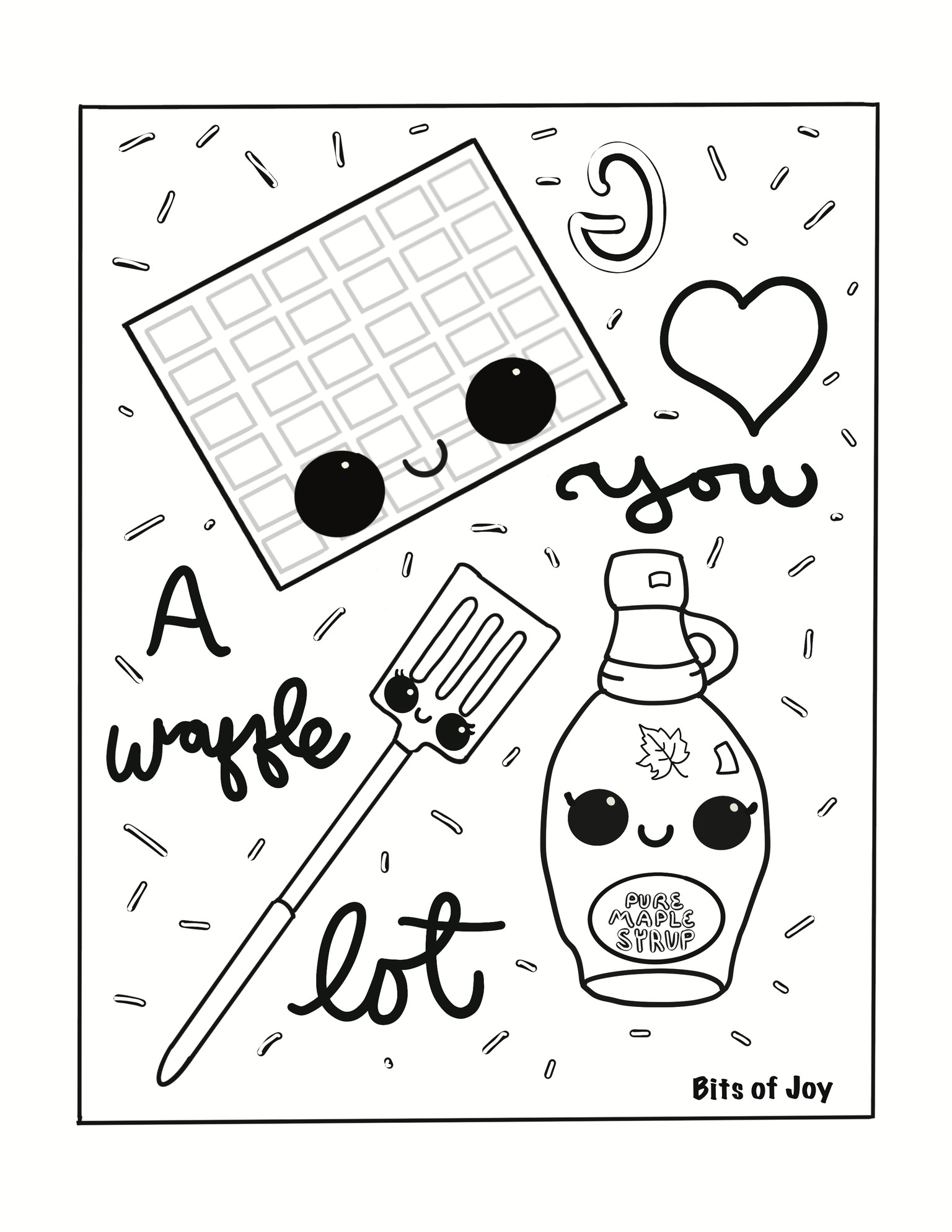 Waffle coloring page - image 1 - student project
