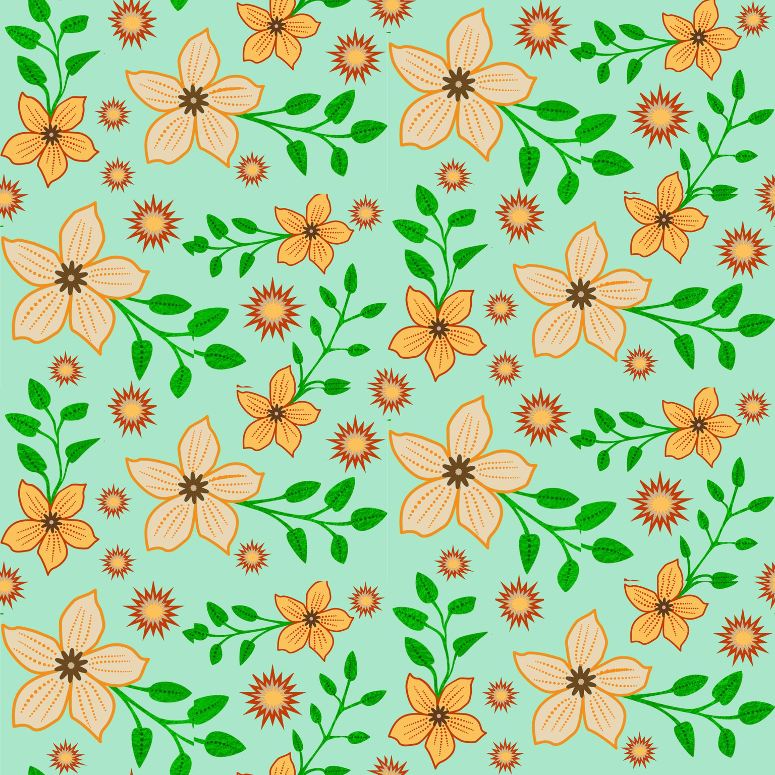 Half drop repeat pattern. - image 1 - student project