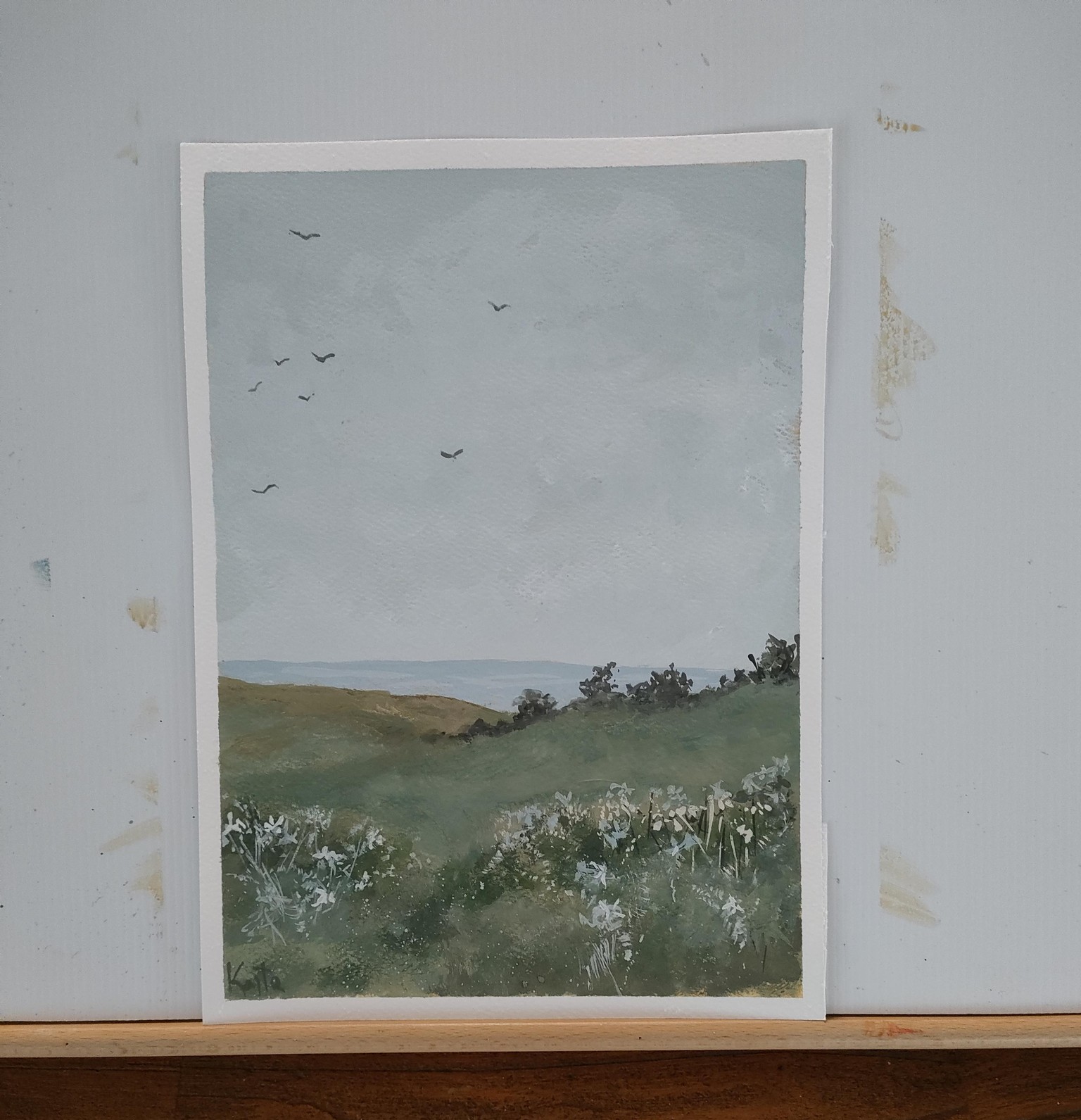 Vintage Landscape - gouache - image 1 - student project