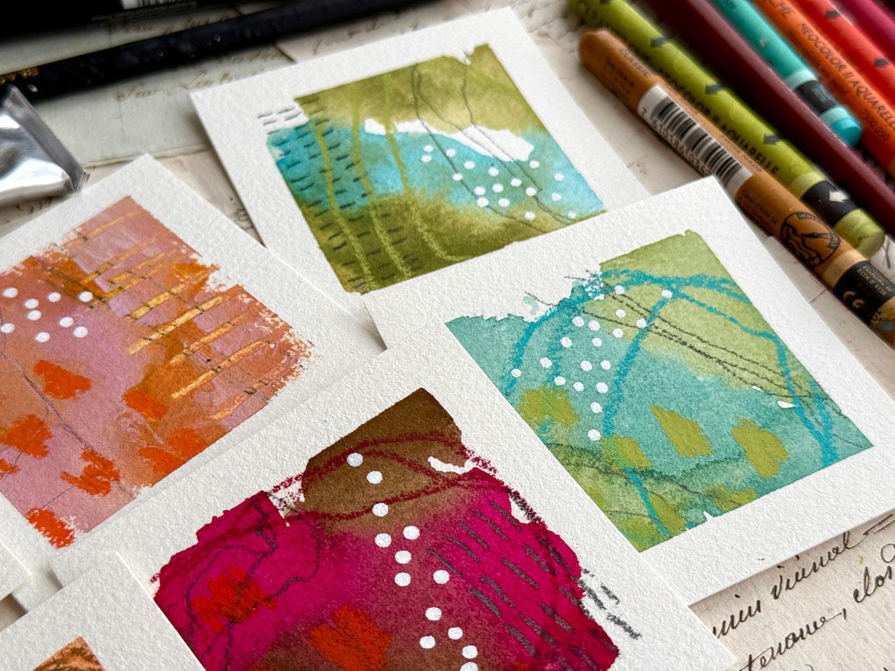 Tiny Paintings, Big Magic: Create 3x3 Abstract Art for Joy & Flow - image 3 - student project