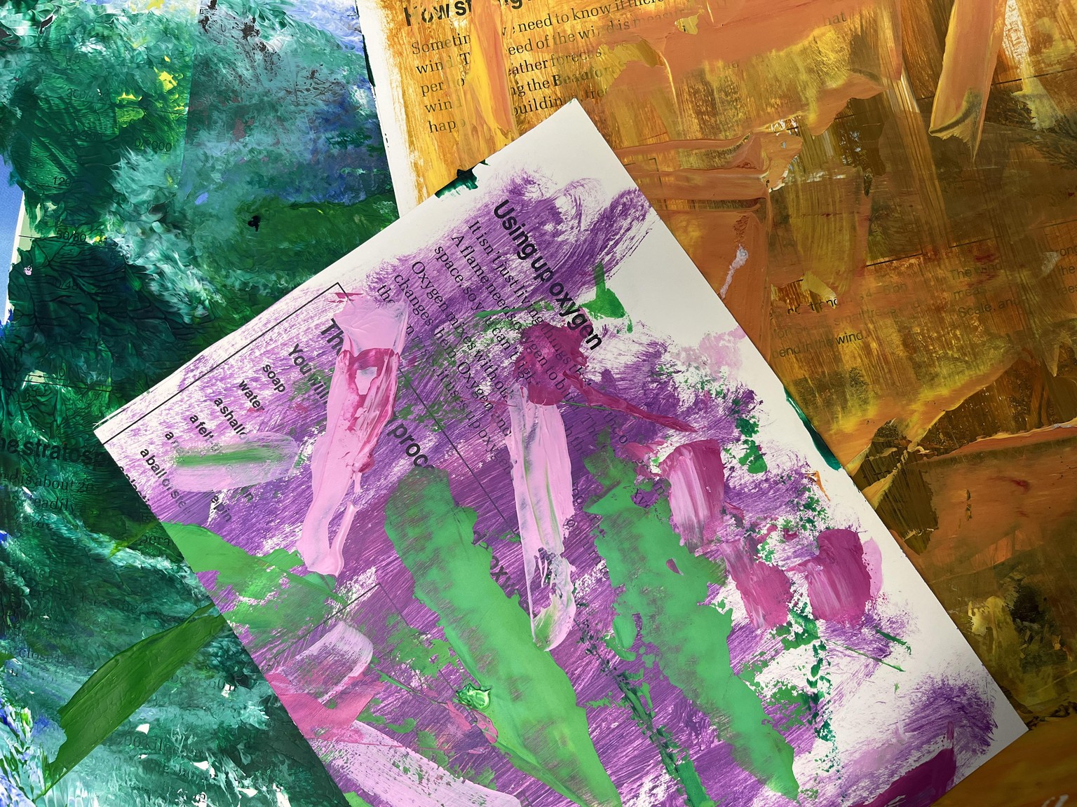 Leftover Paint Sketchbook Spreads and Collage Papers - image 2 - student project