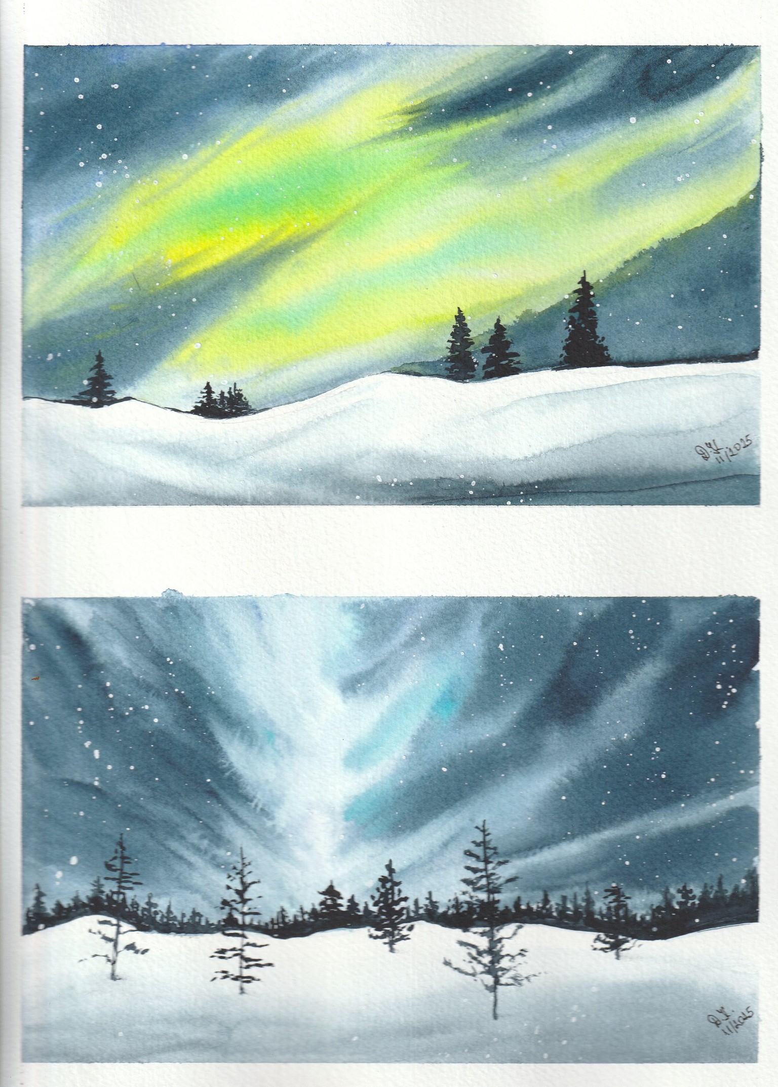Therapeutic Winter Watercolor Landscapes - image 1 - student project