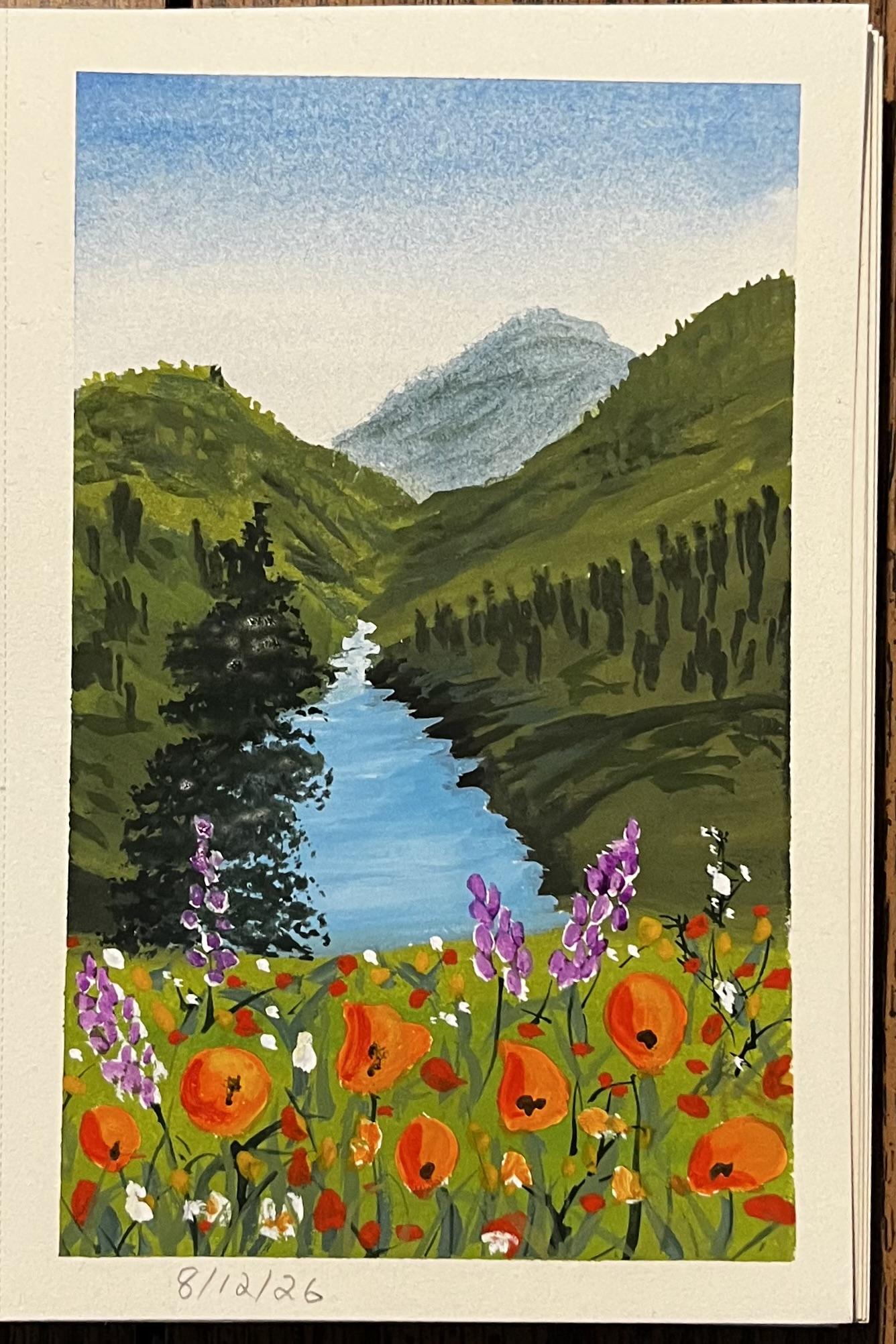 Gouache landscapes - image 4 - student project