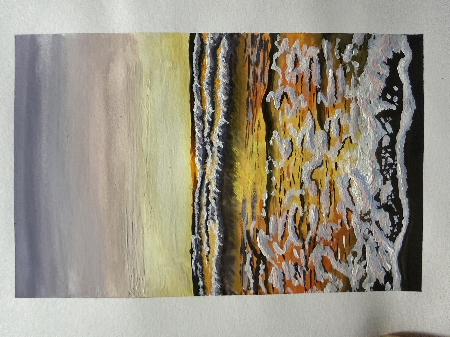 Gouache seascape - image 1 - student project