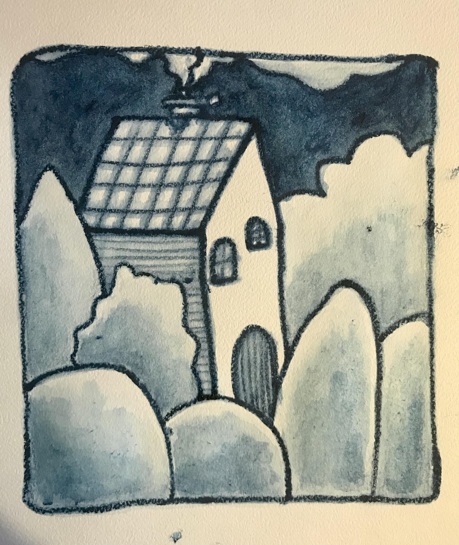 Gloomy-gloom Inktense Sketch - image 2 - student project