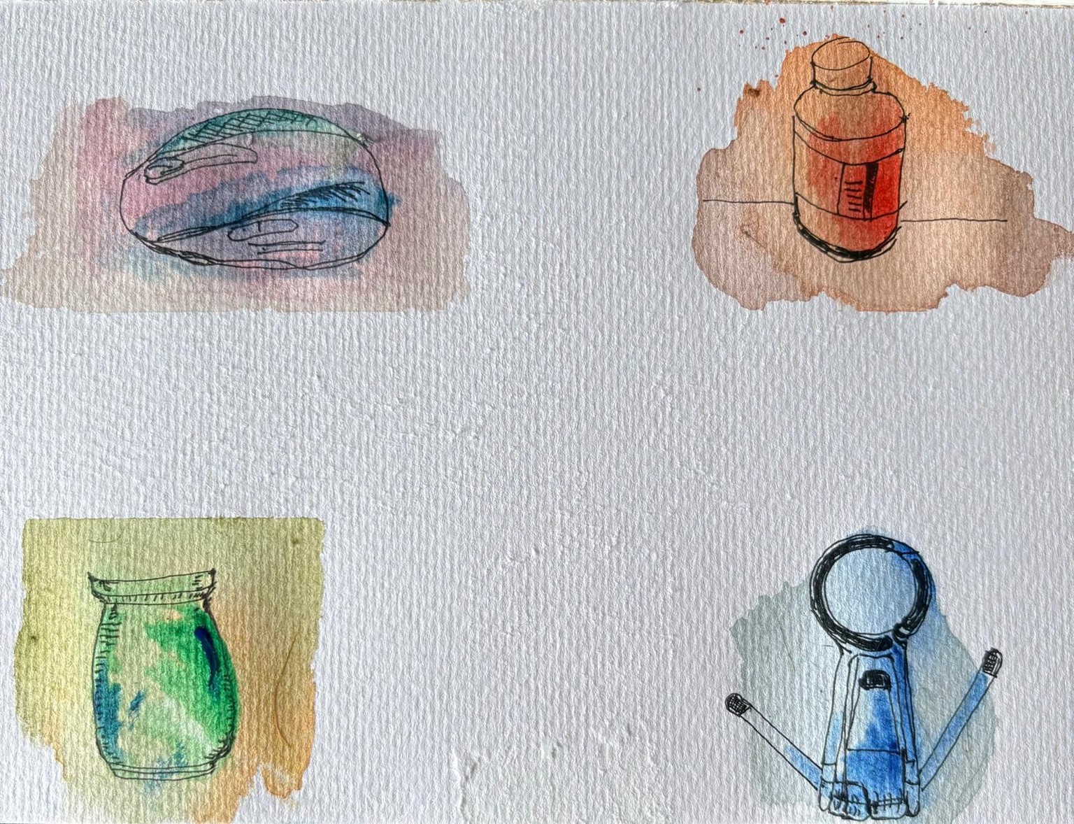 Everyday Objects in Ink and Watercolour - image 1 - student project