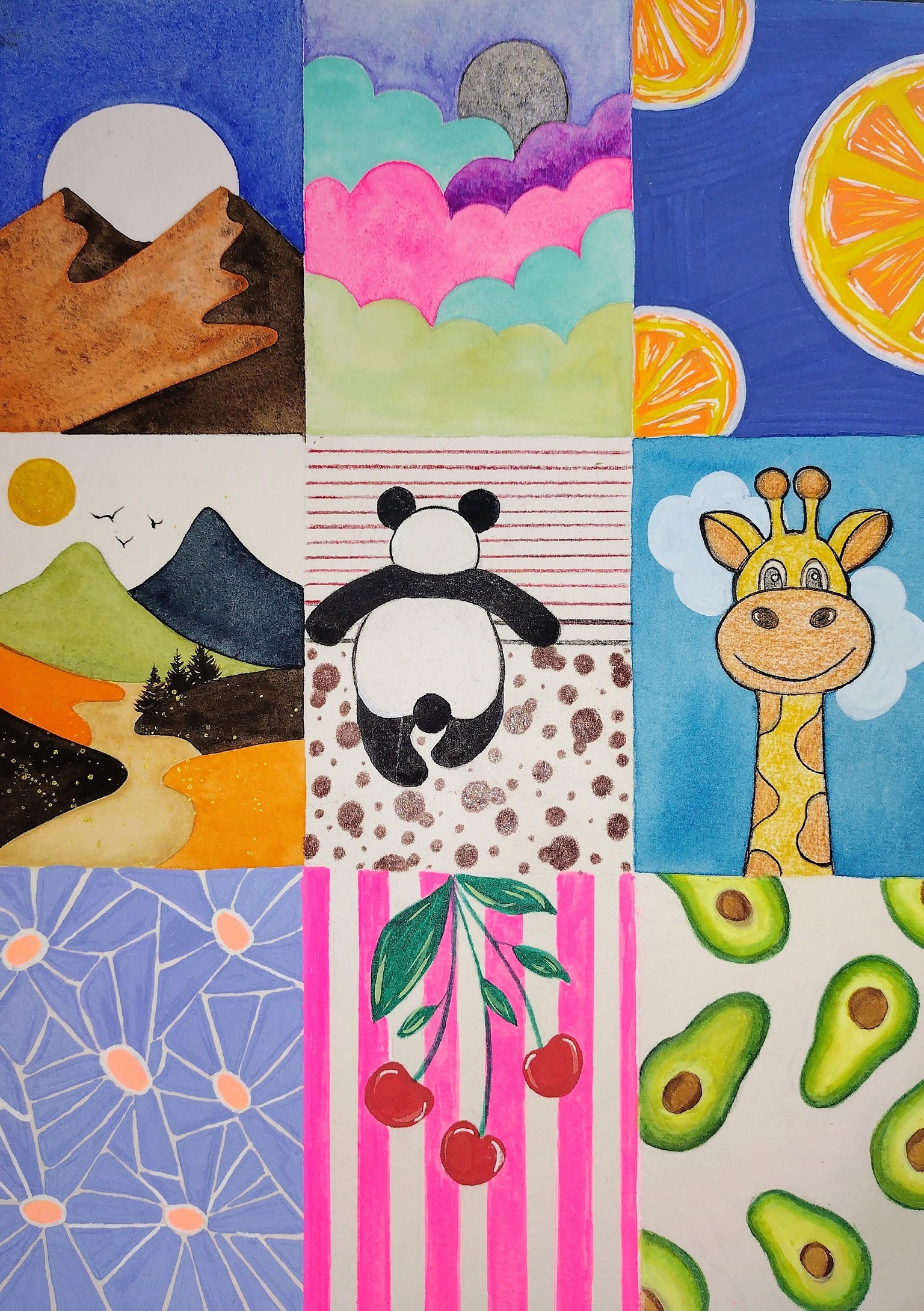 Mini projects on 9 x 12 inch Cotton Fluid paper - image 1 - student project