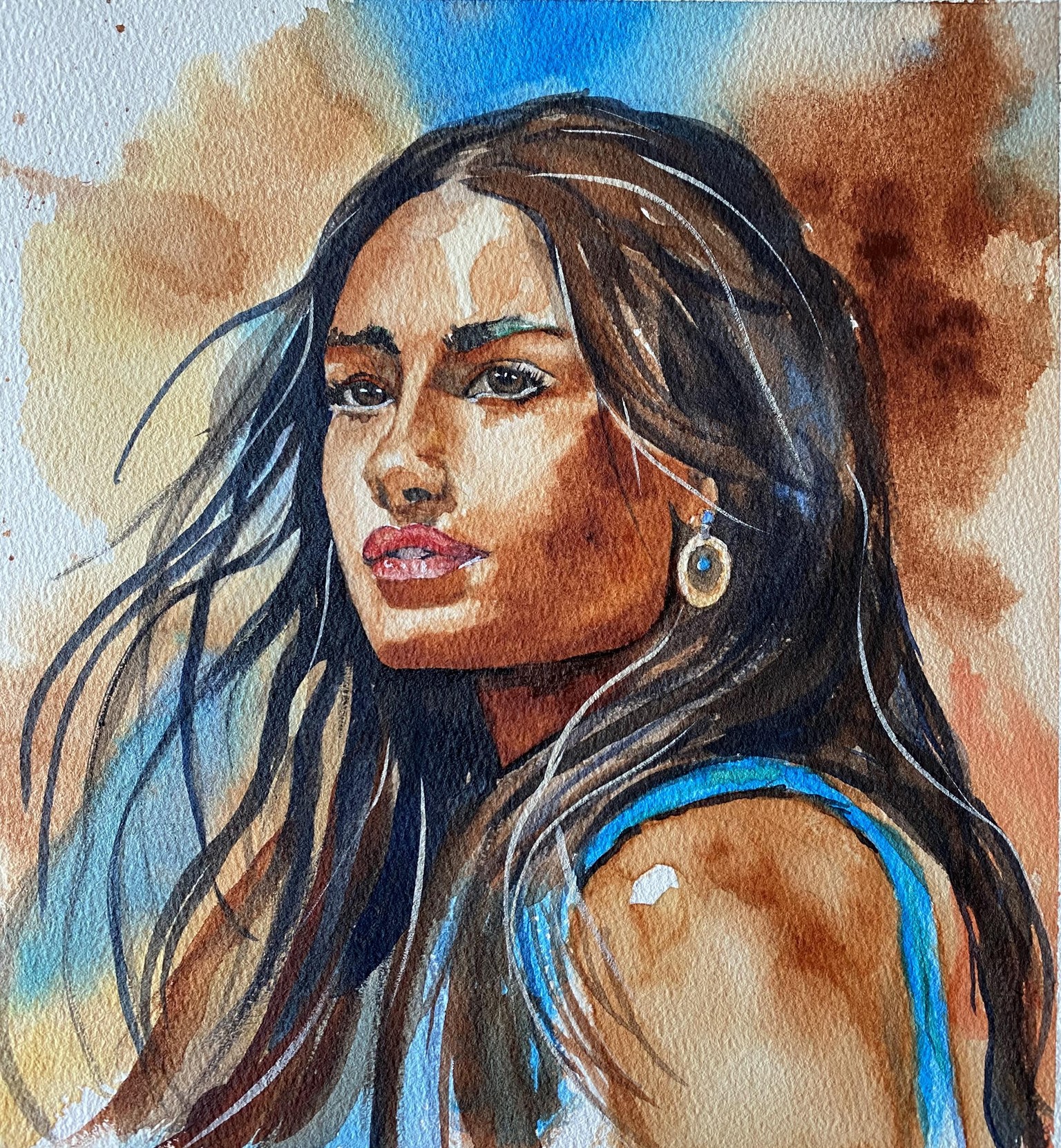 Watercolor Portrait # 2 - image 1 - student project