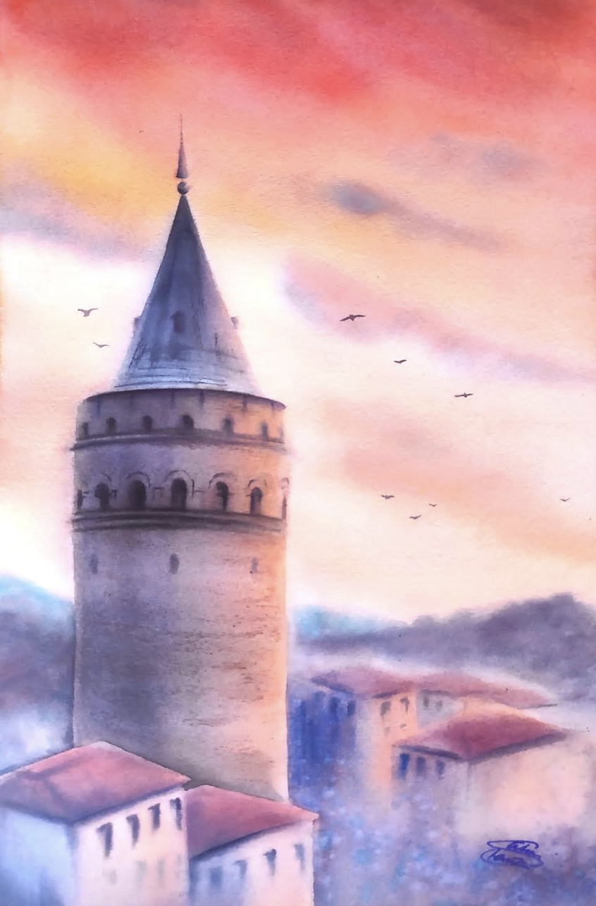 Watercolor Cityscapes - image 2 - student project