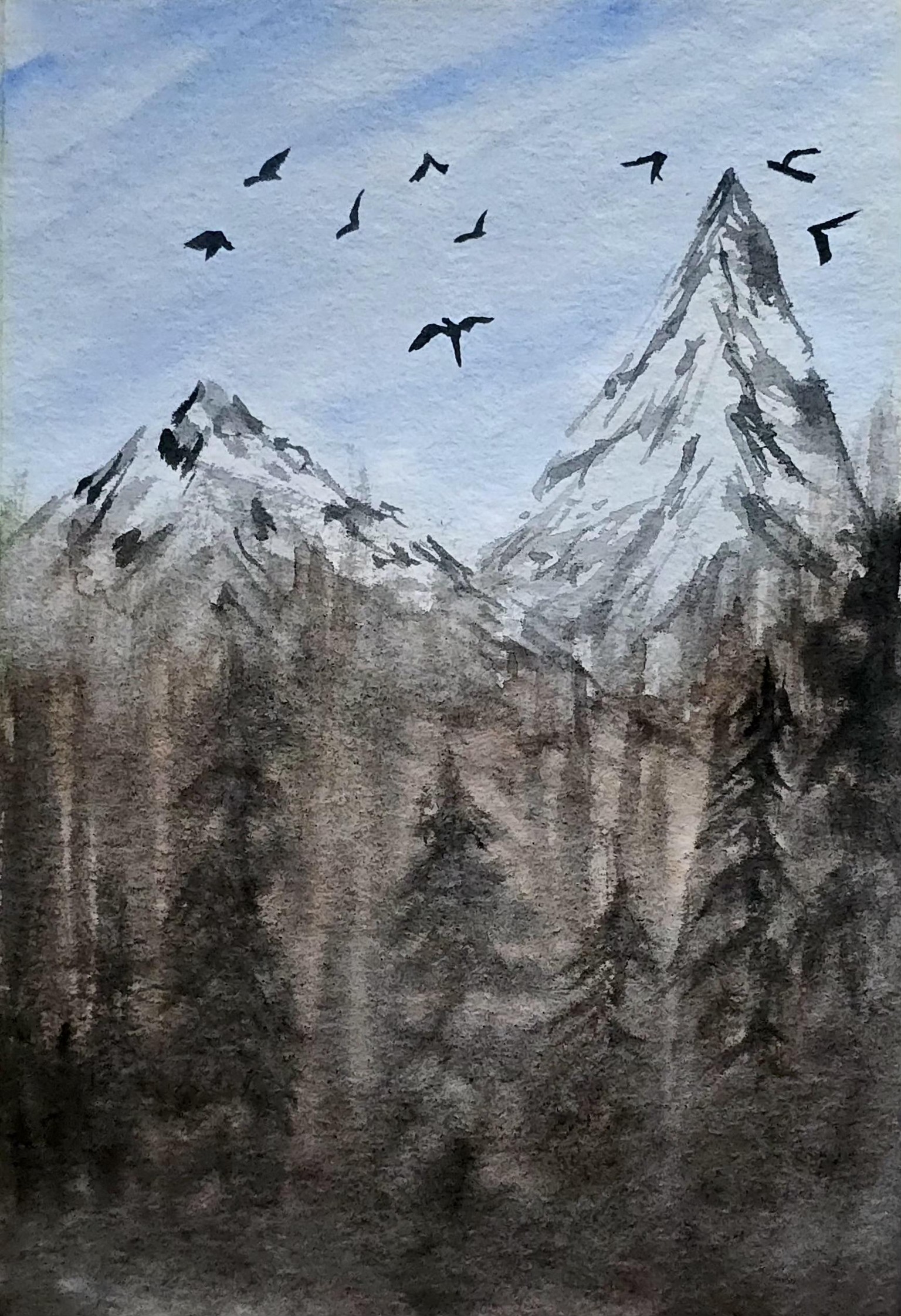 20days of Watercolours mountains - image 14 - student project