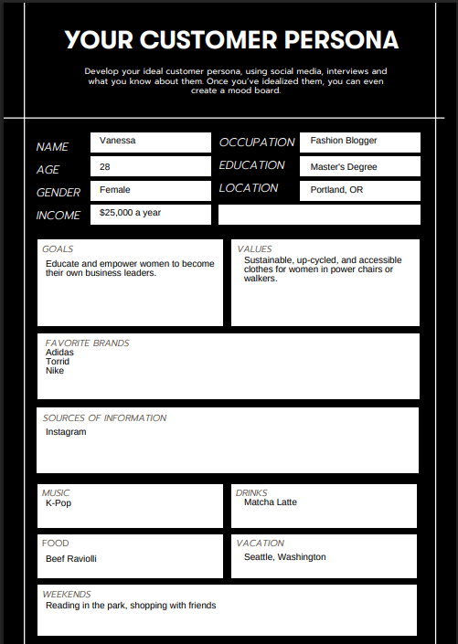 Customer Persona + Contingency Plan - image 1 - student project