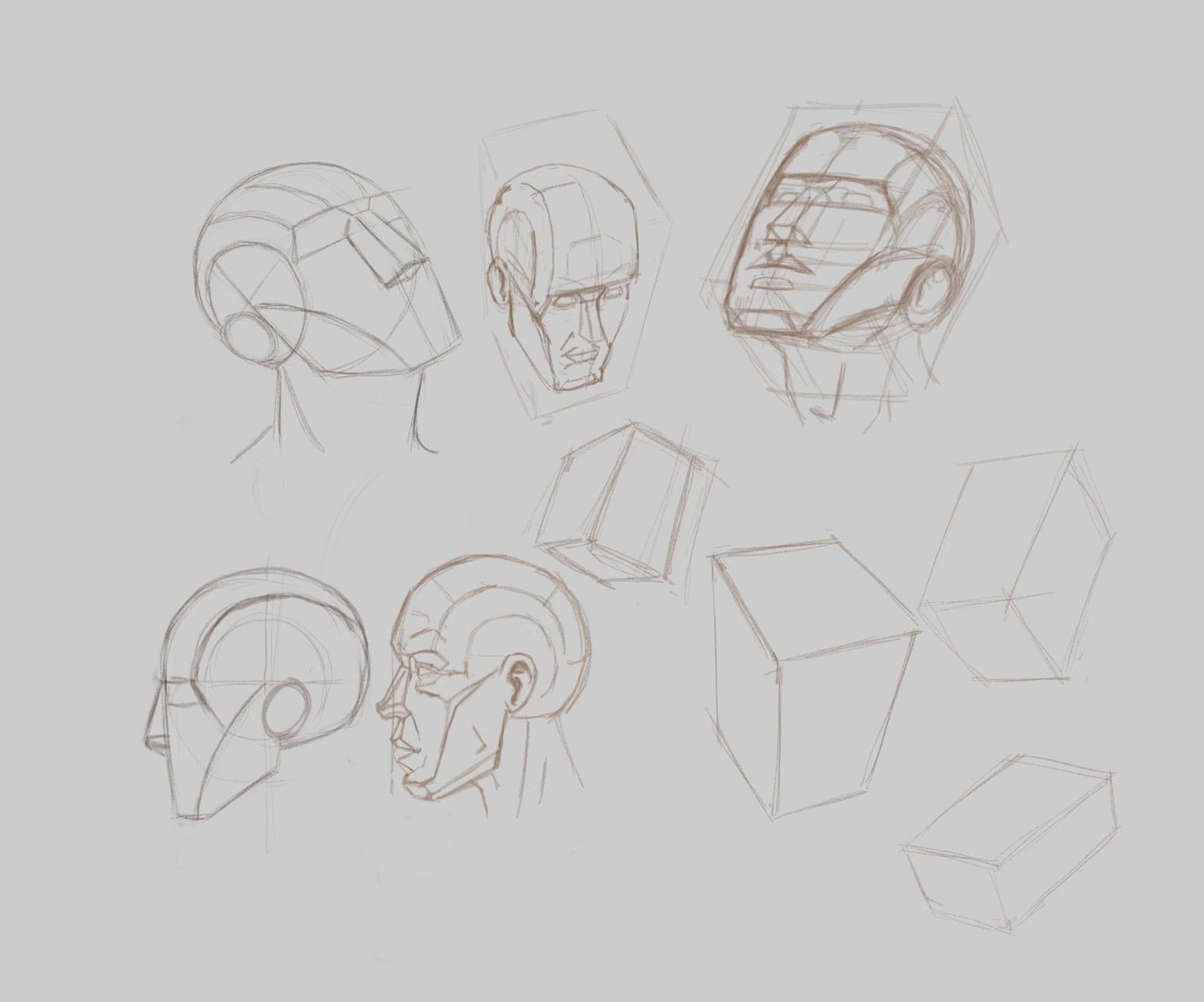 My studies for head plans - image 6 - student project