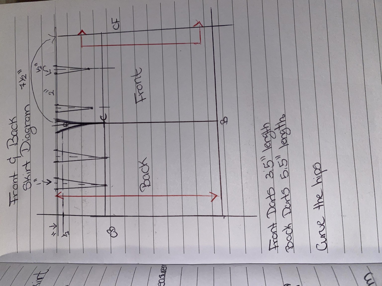 Front and Back Skirt Block Diagram - image 1 - student project