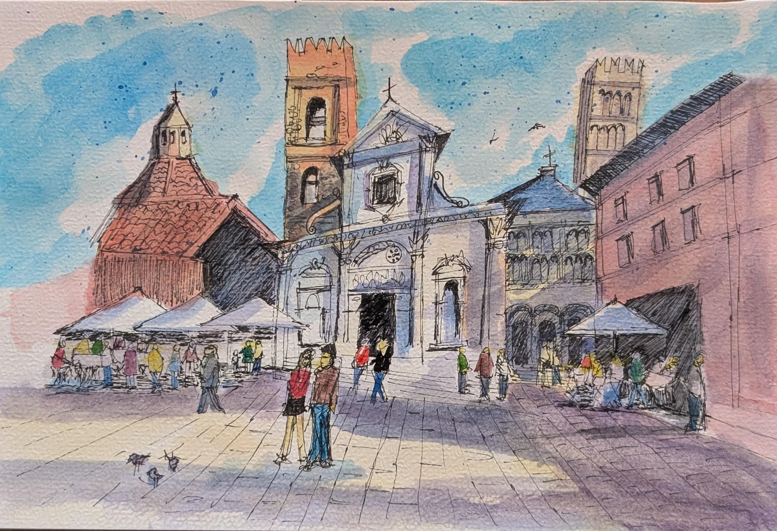 Learning to sketch in five steps. Italy sketches are always so fun! - image 1 - student project