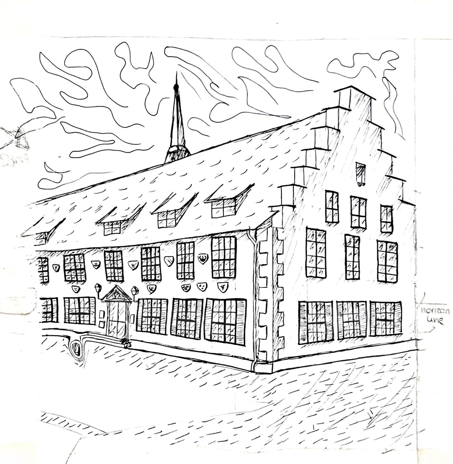 A house in the two-point perspective - image 1 - student project
