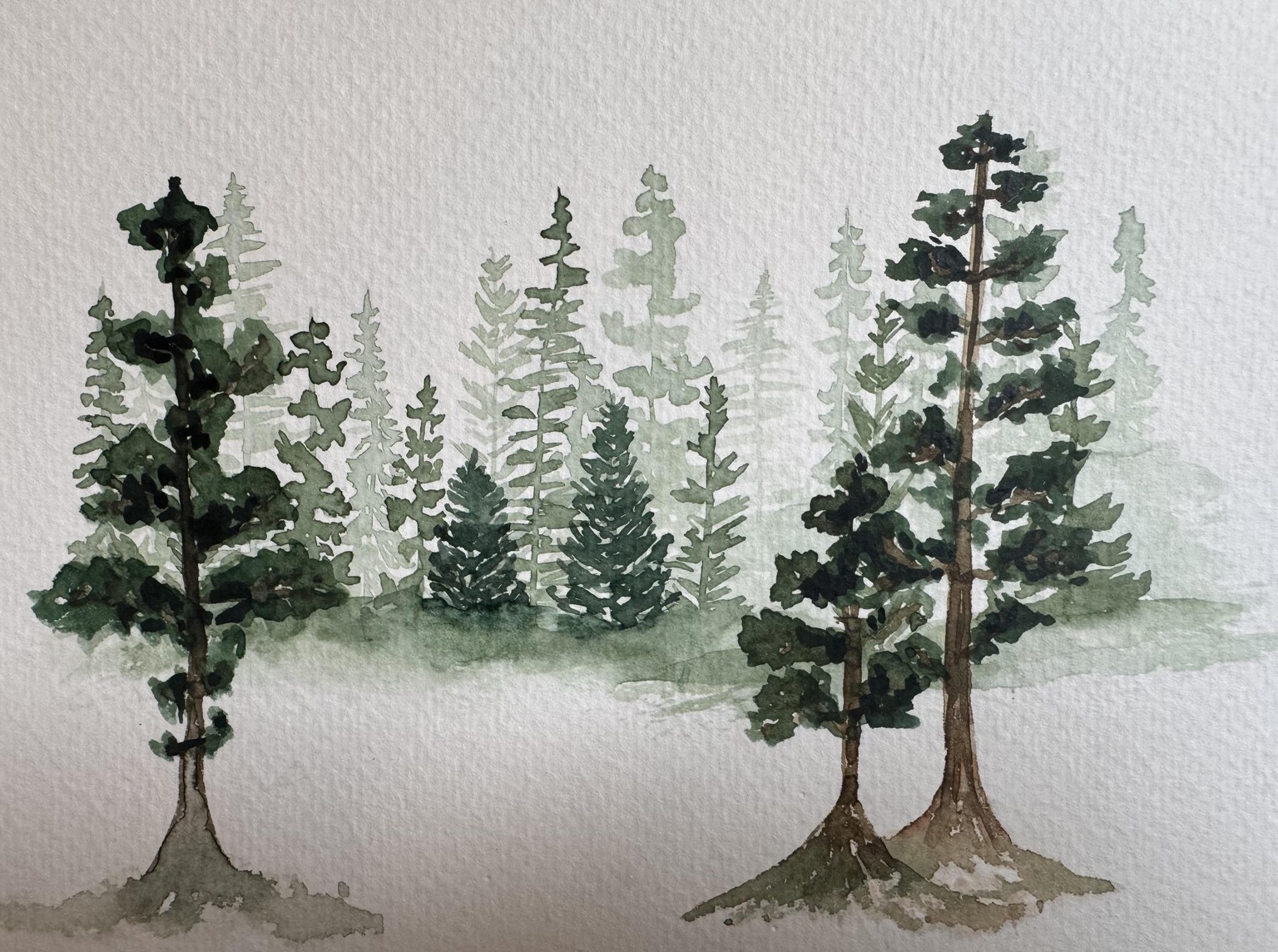 Happy pinetrees painting😁🌲🎄 - image 1 - student project