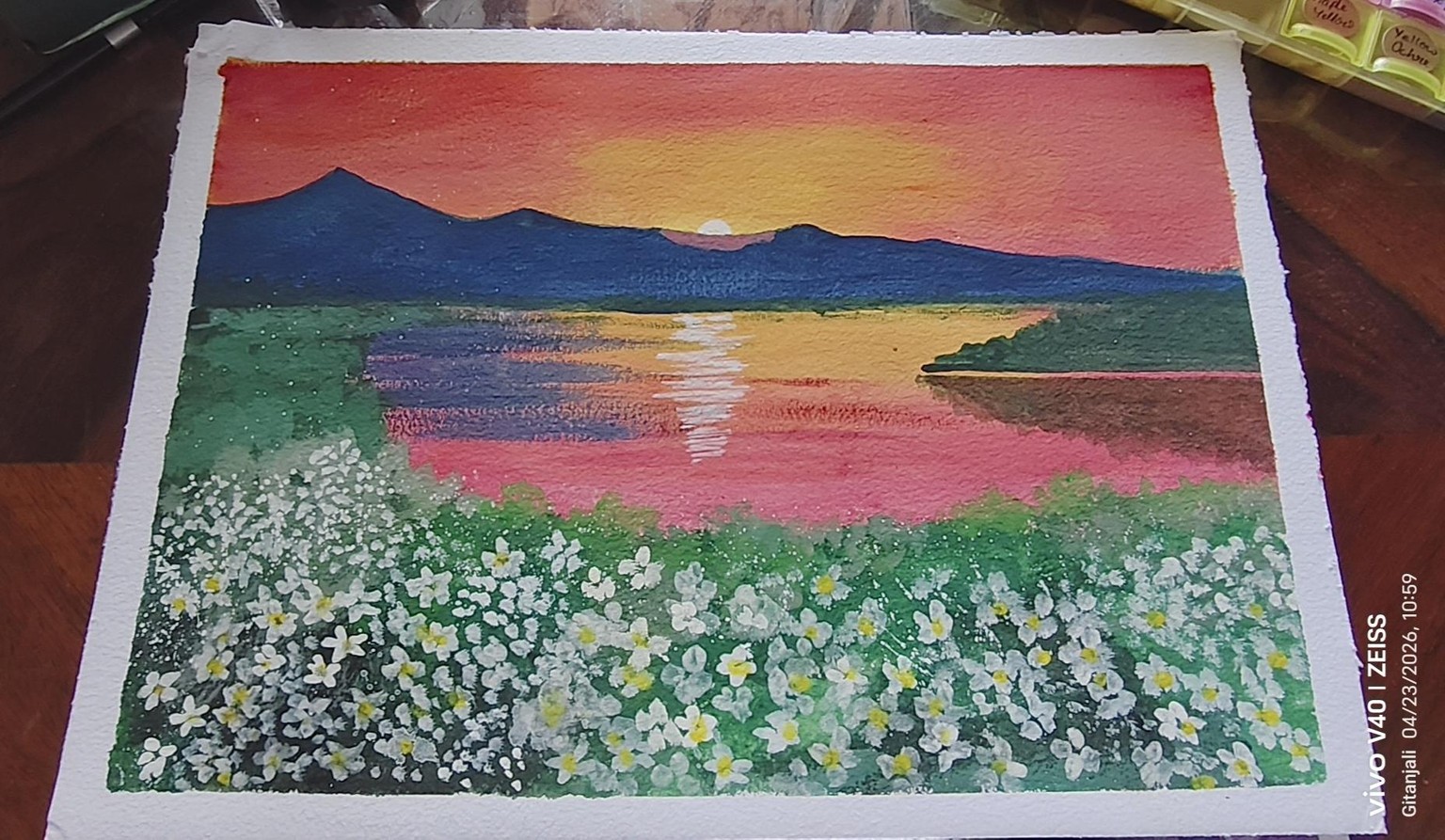 Spring gouache landscape - image 6 - student project