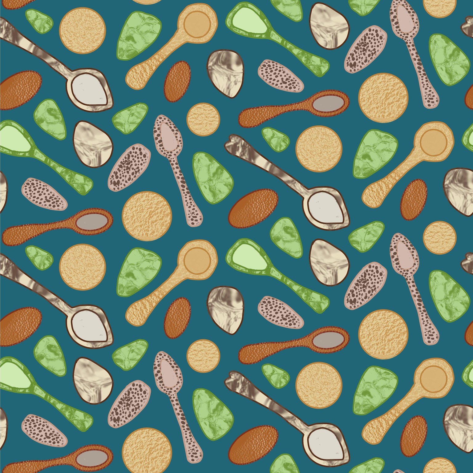 Egg and Spoon half Drop Pattern. - image 1 - student project
