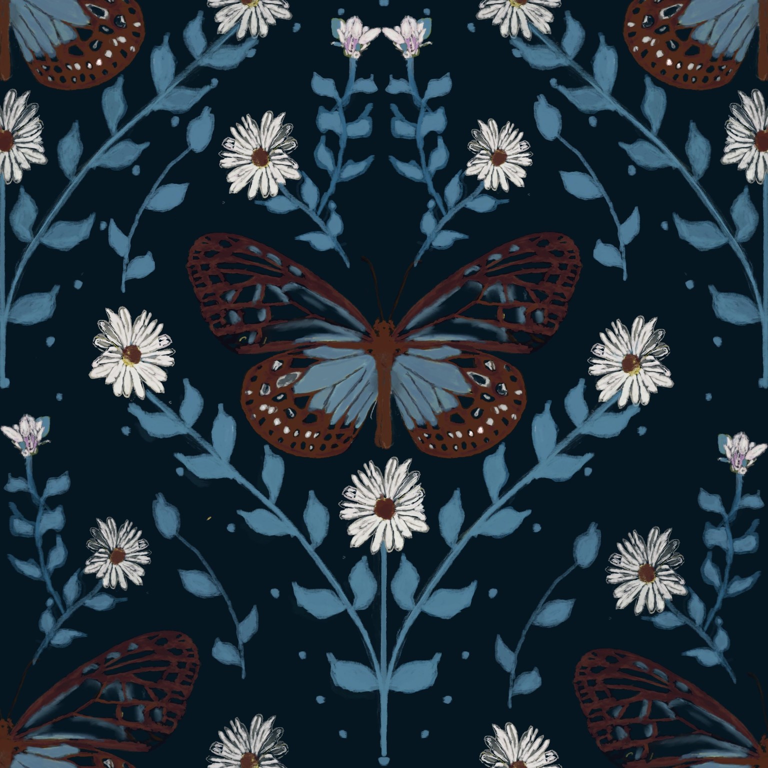 Daisies and Butterfly - image 1 - student project