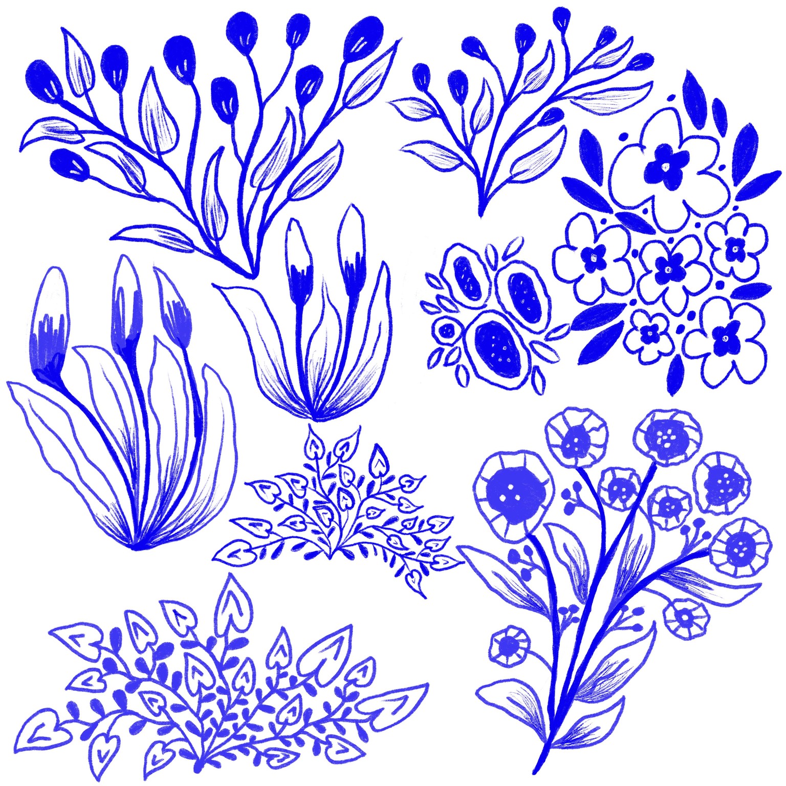 Ditsy Floral Half Drop in Affinity Designer 2 - image 1 - student project