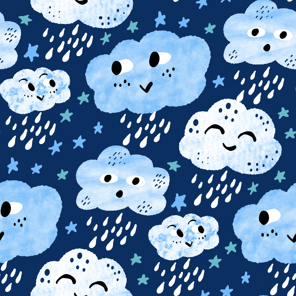 Cute clouds pattern - image 1 - student project